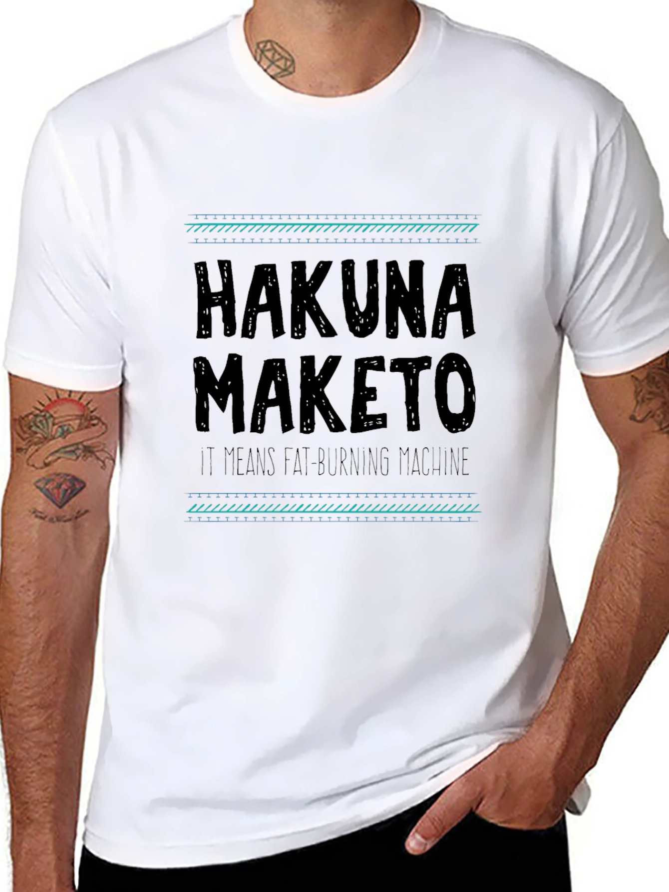 Hakuna Maketo Black T-Shirt - Fat Burning Machine Graphic Tee