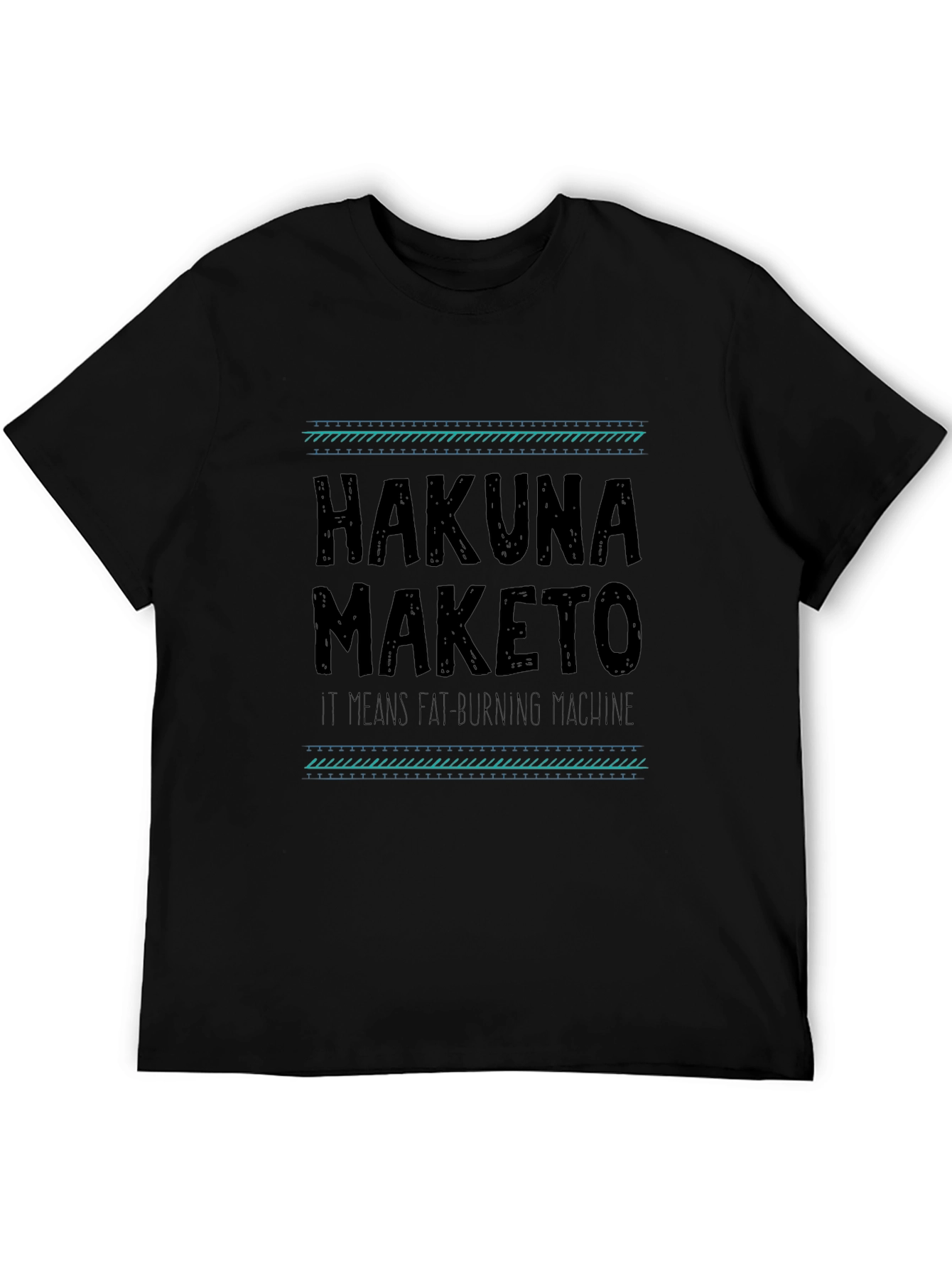Hakuna Maketo Black T-Shirt - Fat Burning Machine Graphic Tee