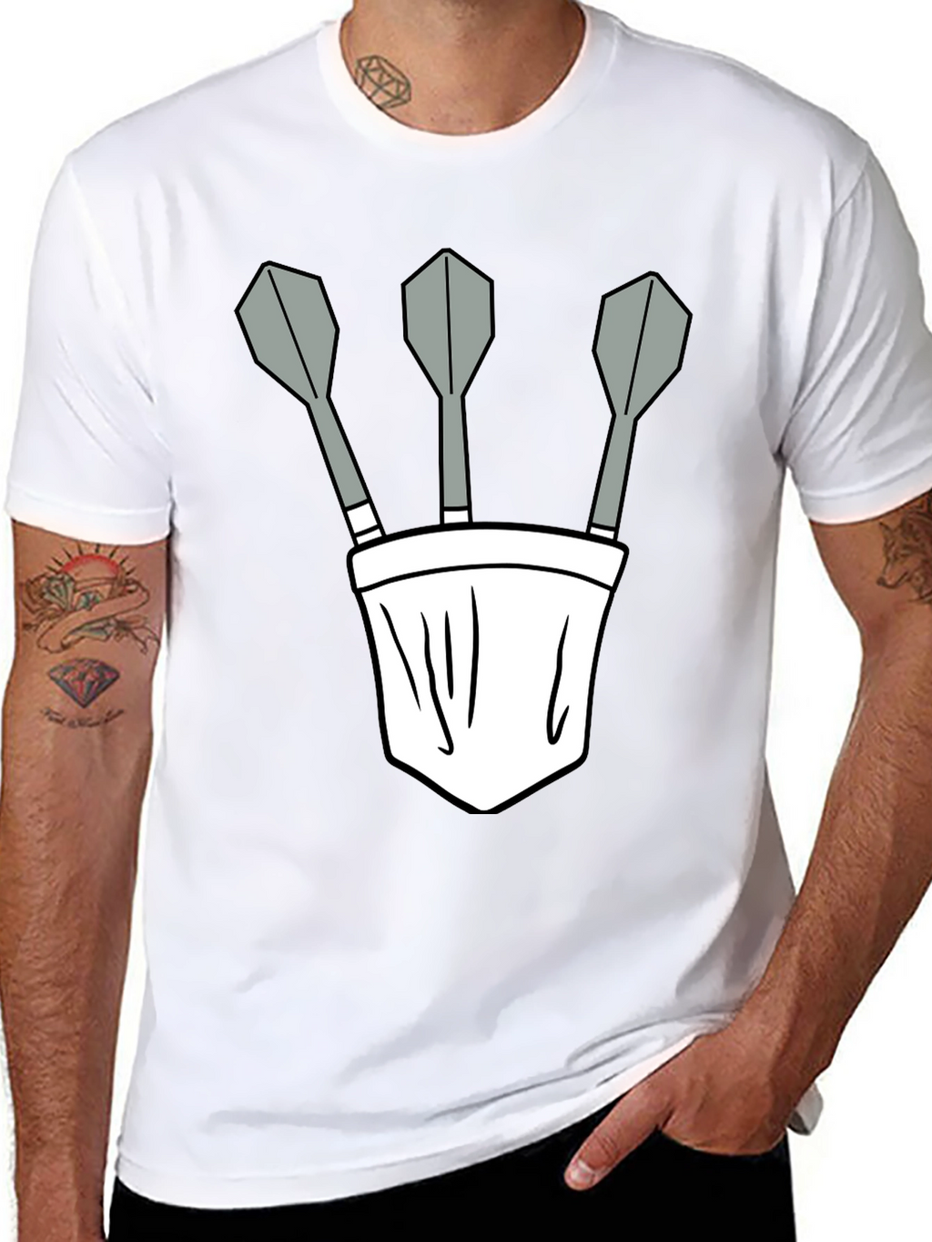 Darts Pocket Graphic Tee - Cool Casual Style