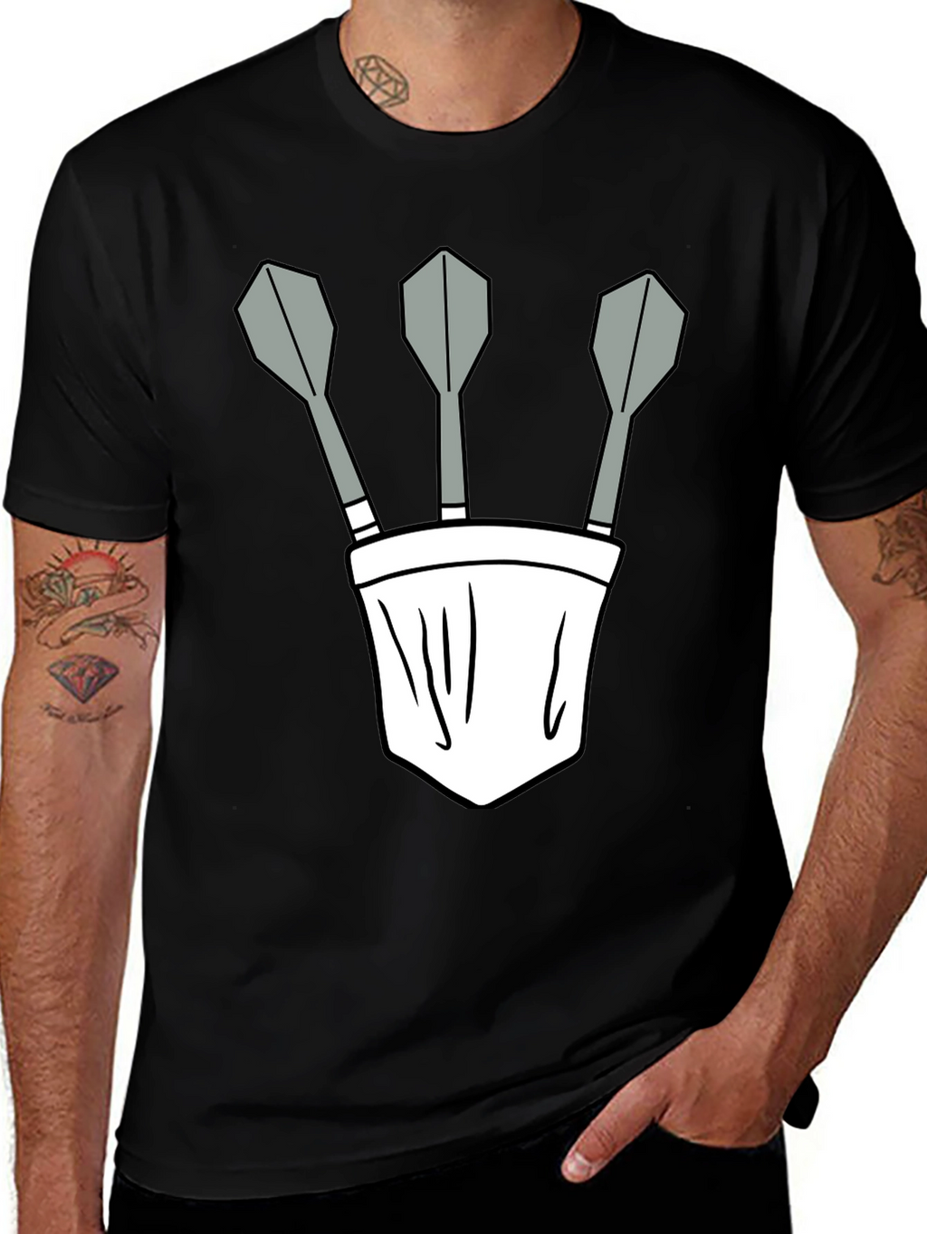 Darts Pocket Graphic Tee - Cool Casual Style
