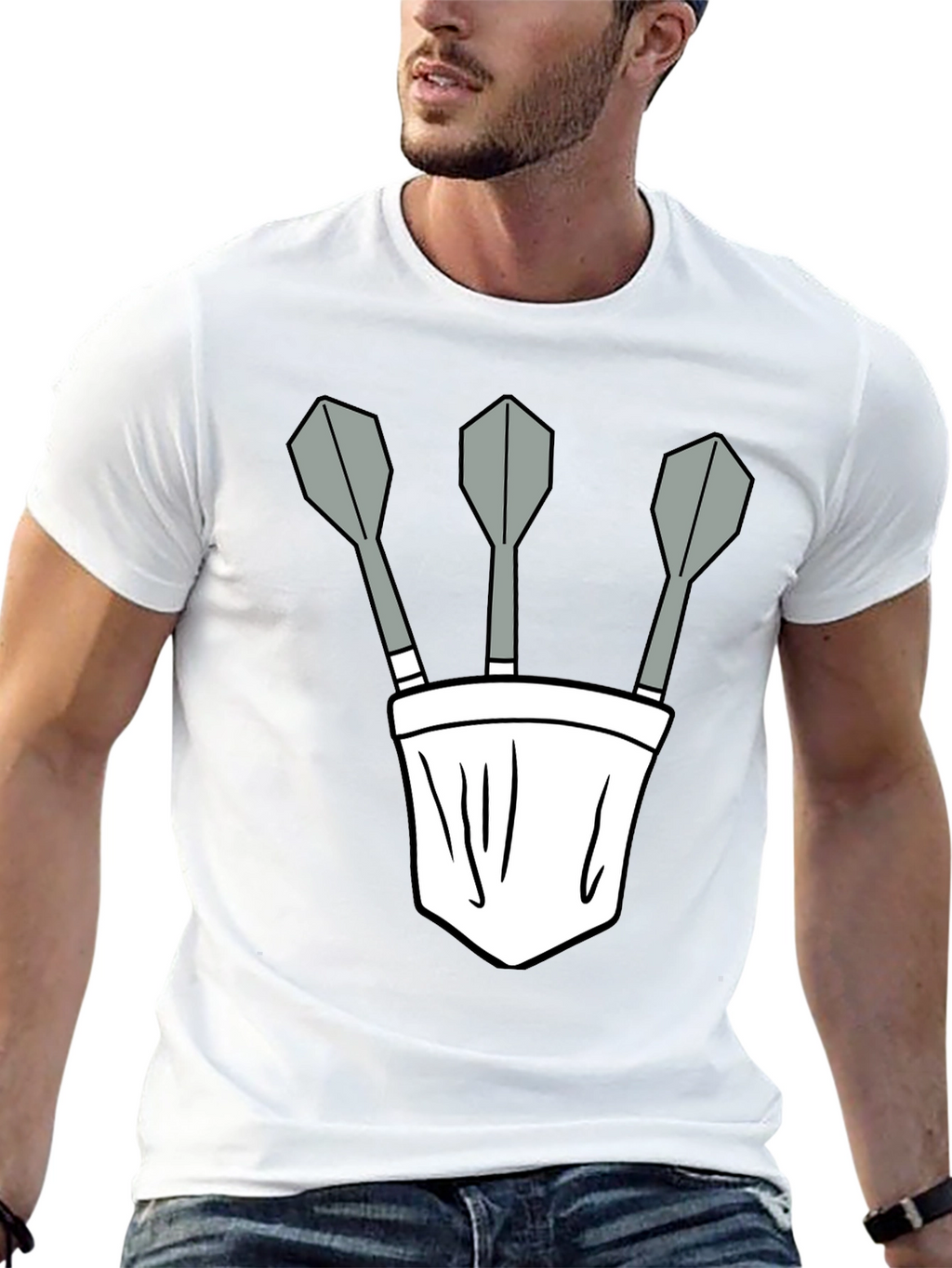 Darts Pocket Graphic Tee - Cool Casual Style