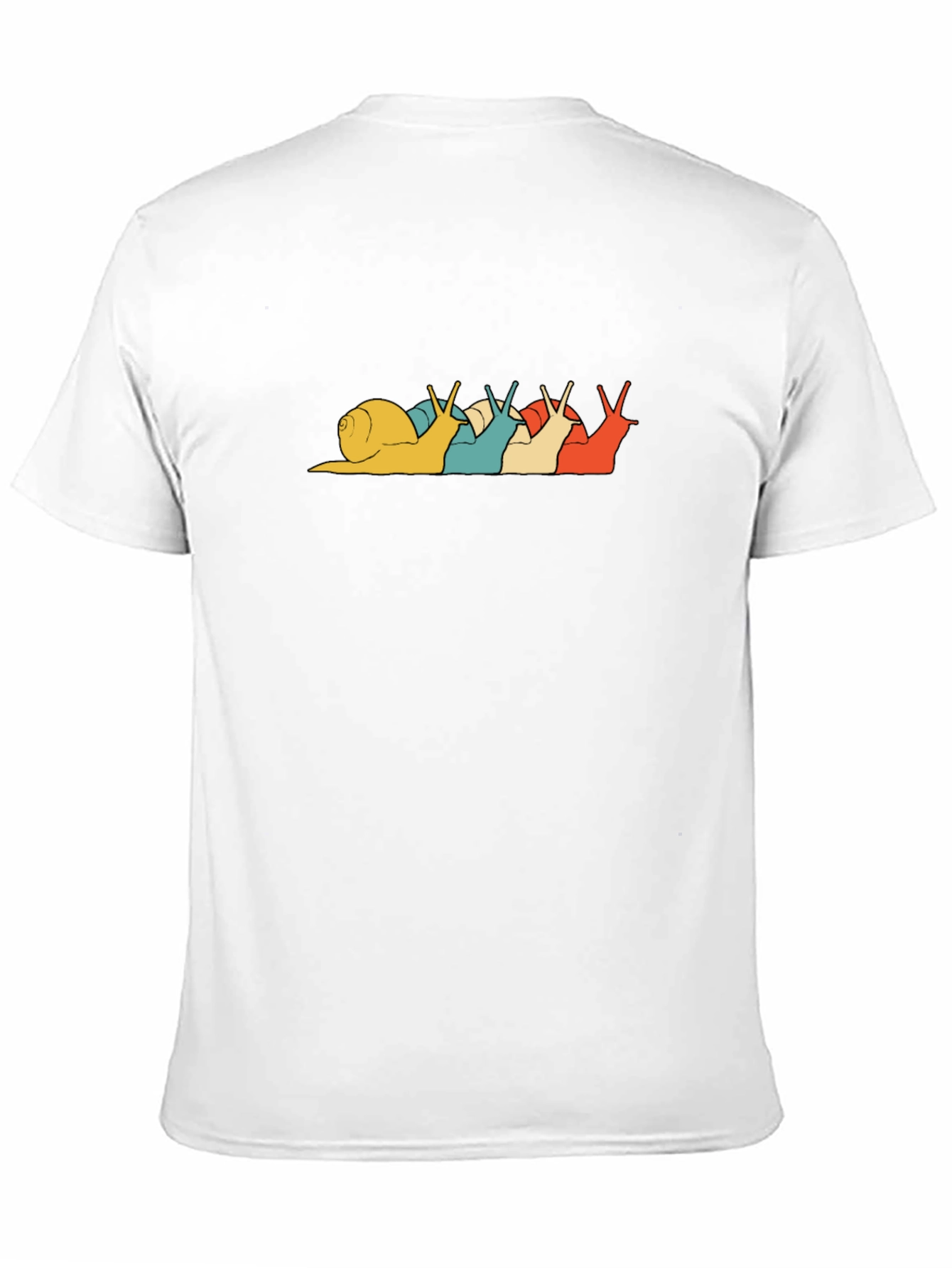 Snail Lineup Graphic Tee - Retro Style Black T-Shirt
