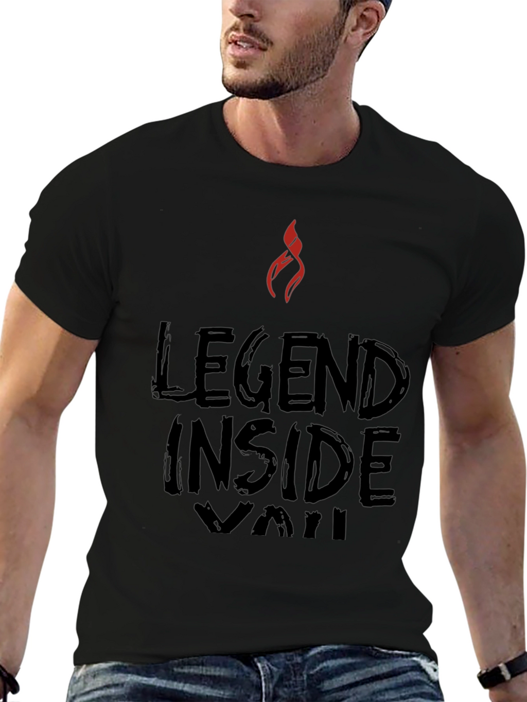 Legend Inside Vali T-Shirt - Black Graphic Tee