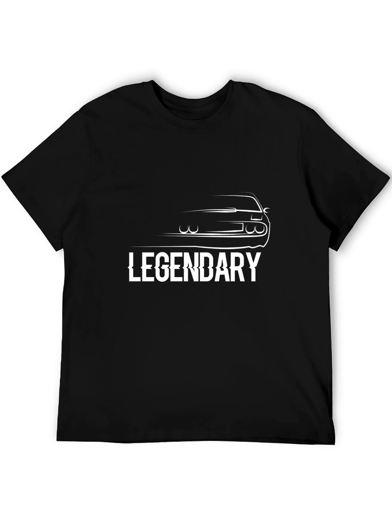 Legendary Car Silhouette Black T-Shirt