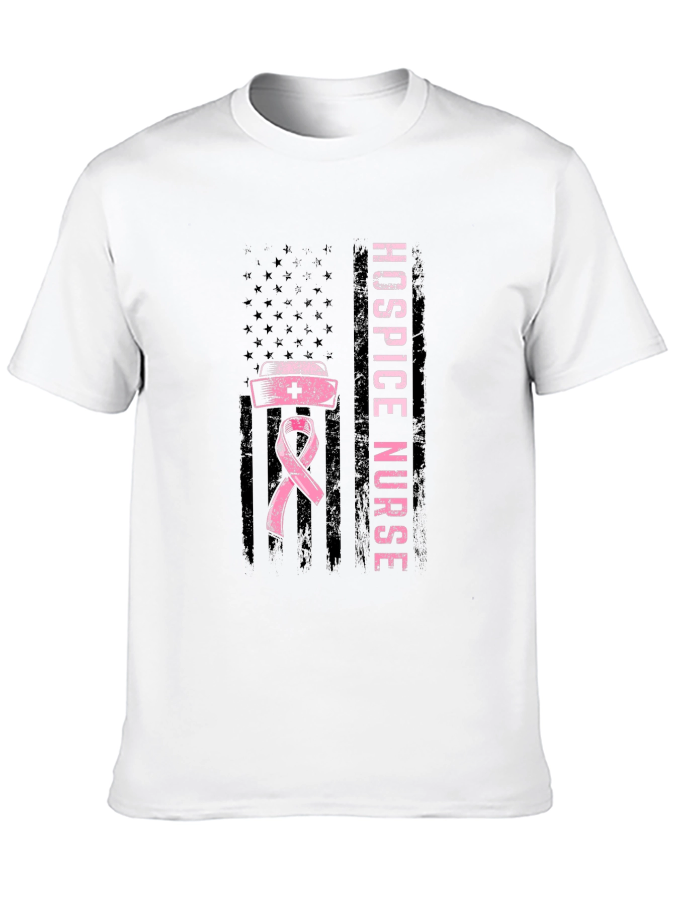 Hospice Nurse American Flag T-Shirt