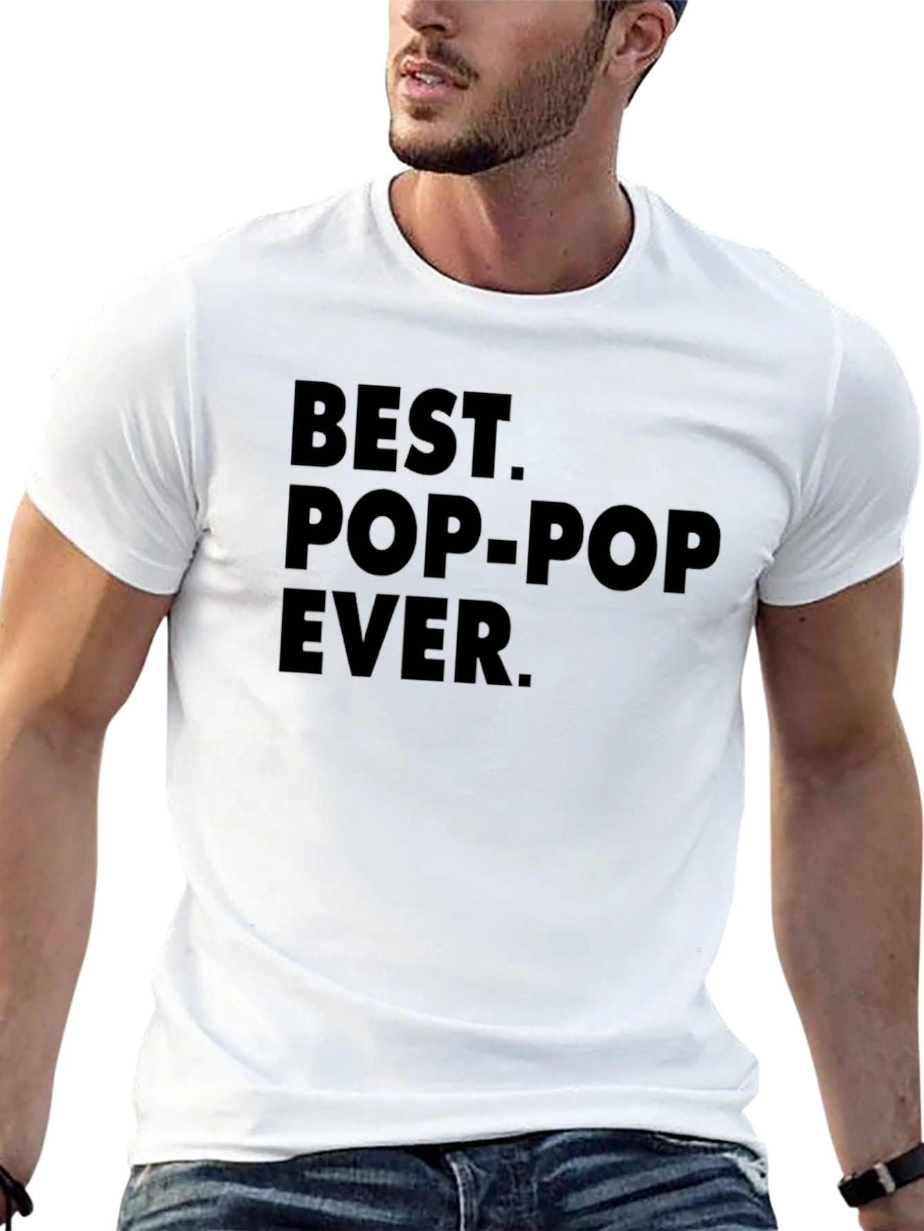 Best Pop-Pop Ever Black Graphic T-Shirt