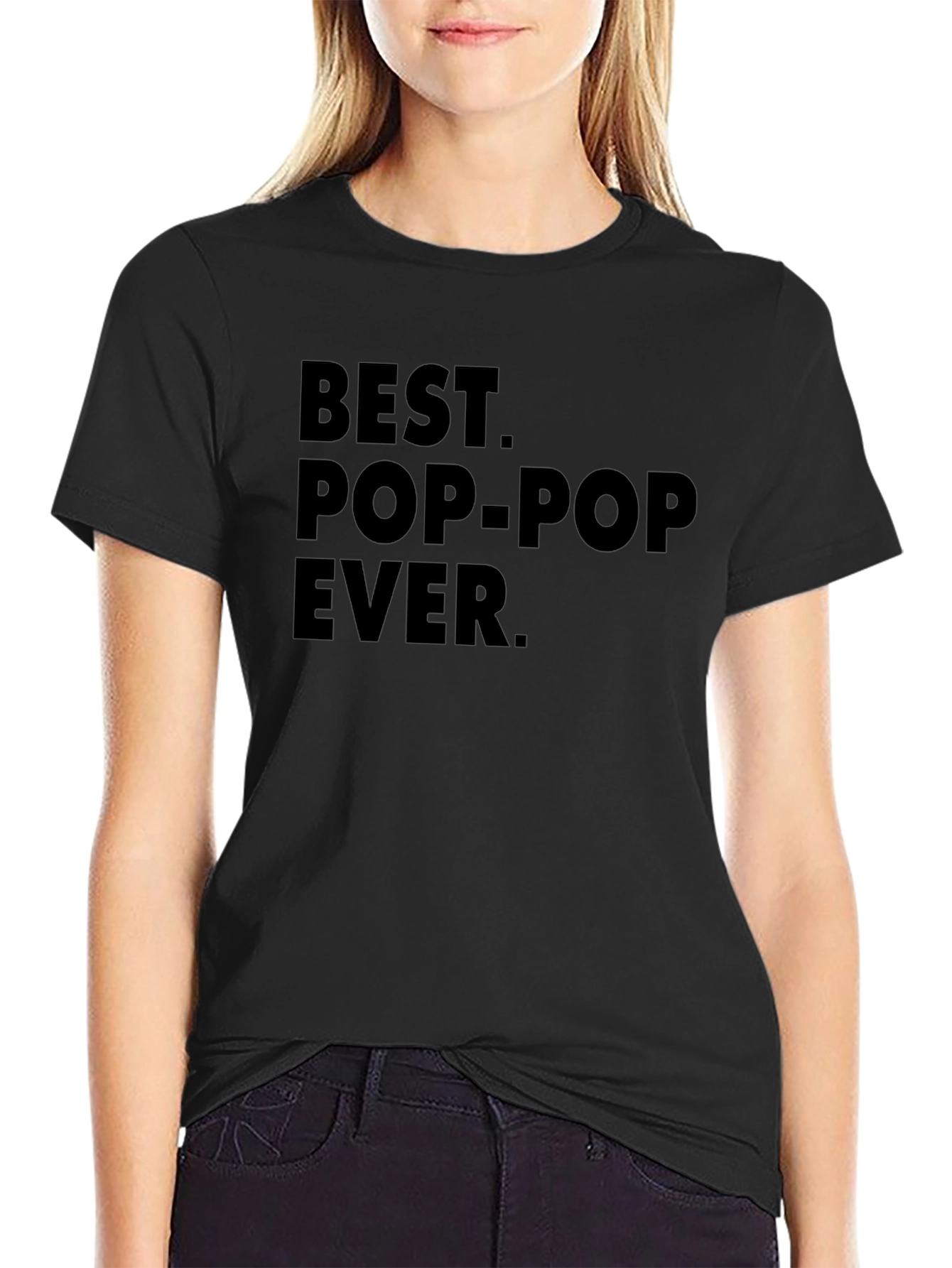 Best Pop-Pop Ever Black Graphic T-Shirt