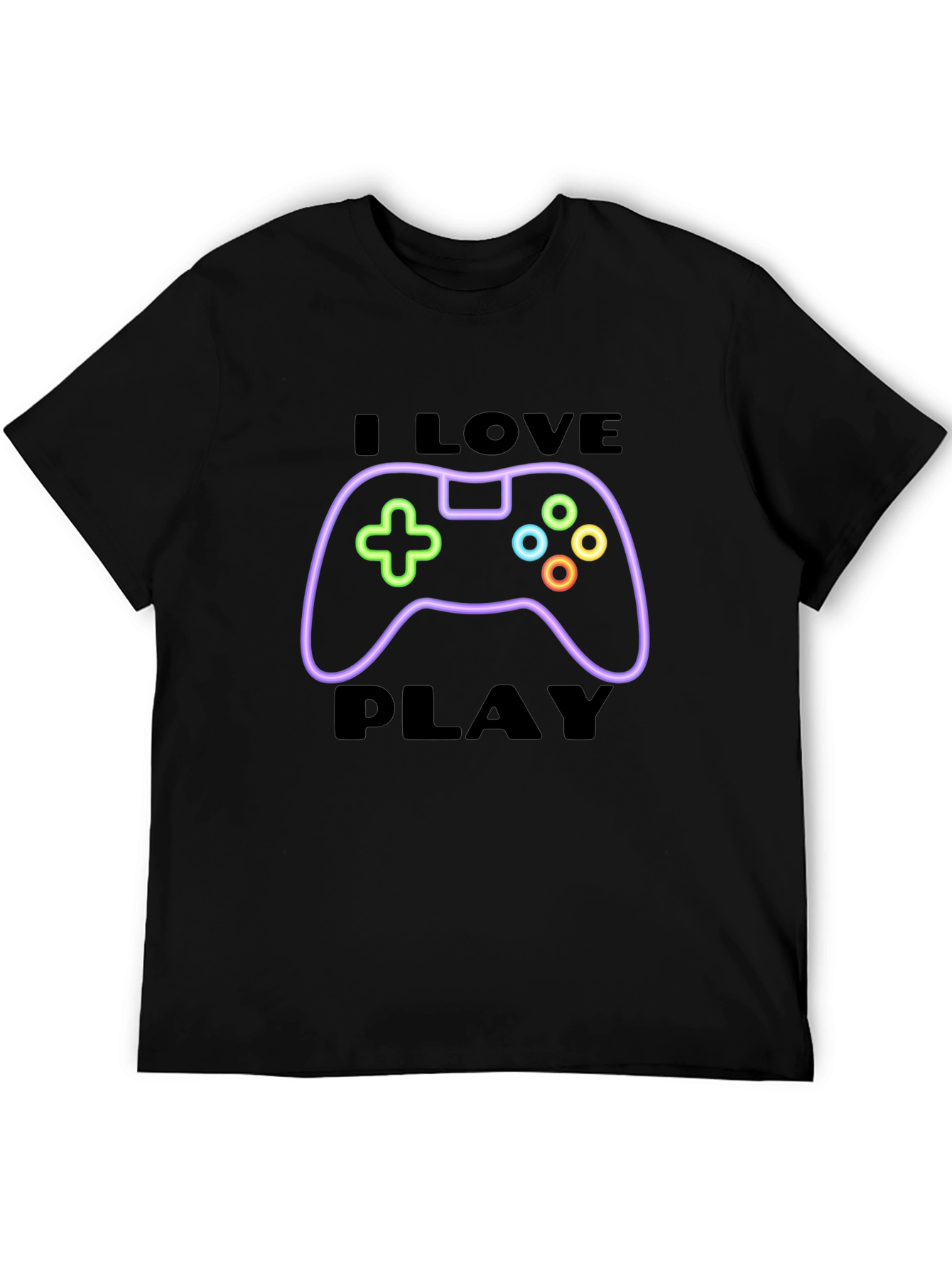 Gamer Tee: I Love to Play - Black Cotton T-Shirt
