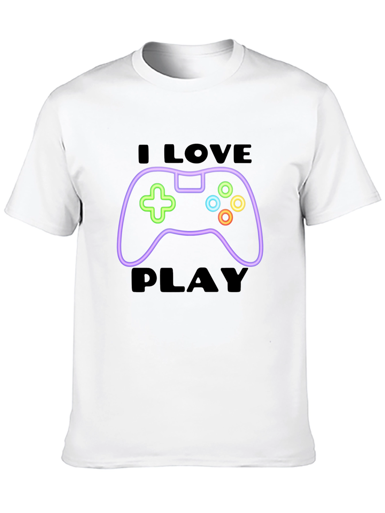 Gamer Tee: I Love to Play - Black Cotton T-Shirt