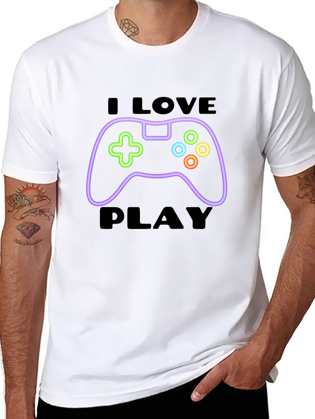 Gamer Tee: I Love to Play - Black Cotton T-Shirt
