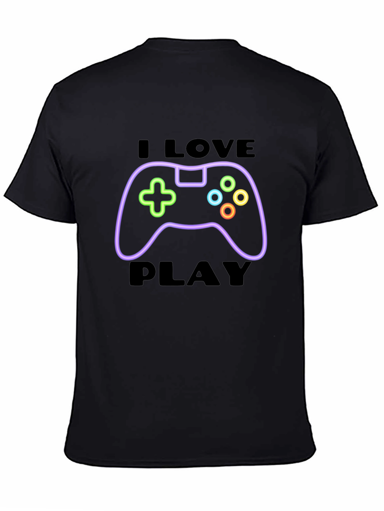 Gamer Tee: I Love to Play - Black Cotton T-Shirt
