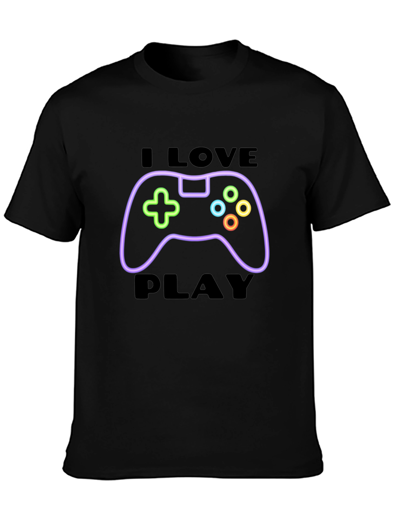 Gamer Tee: I Love to Play - Black Cotton T-Shirt