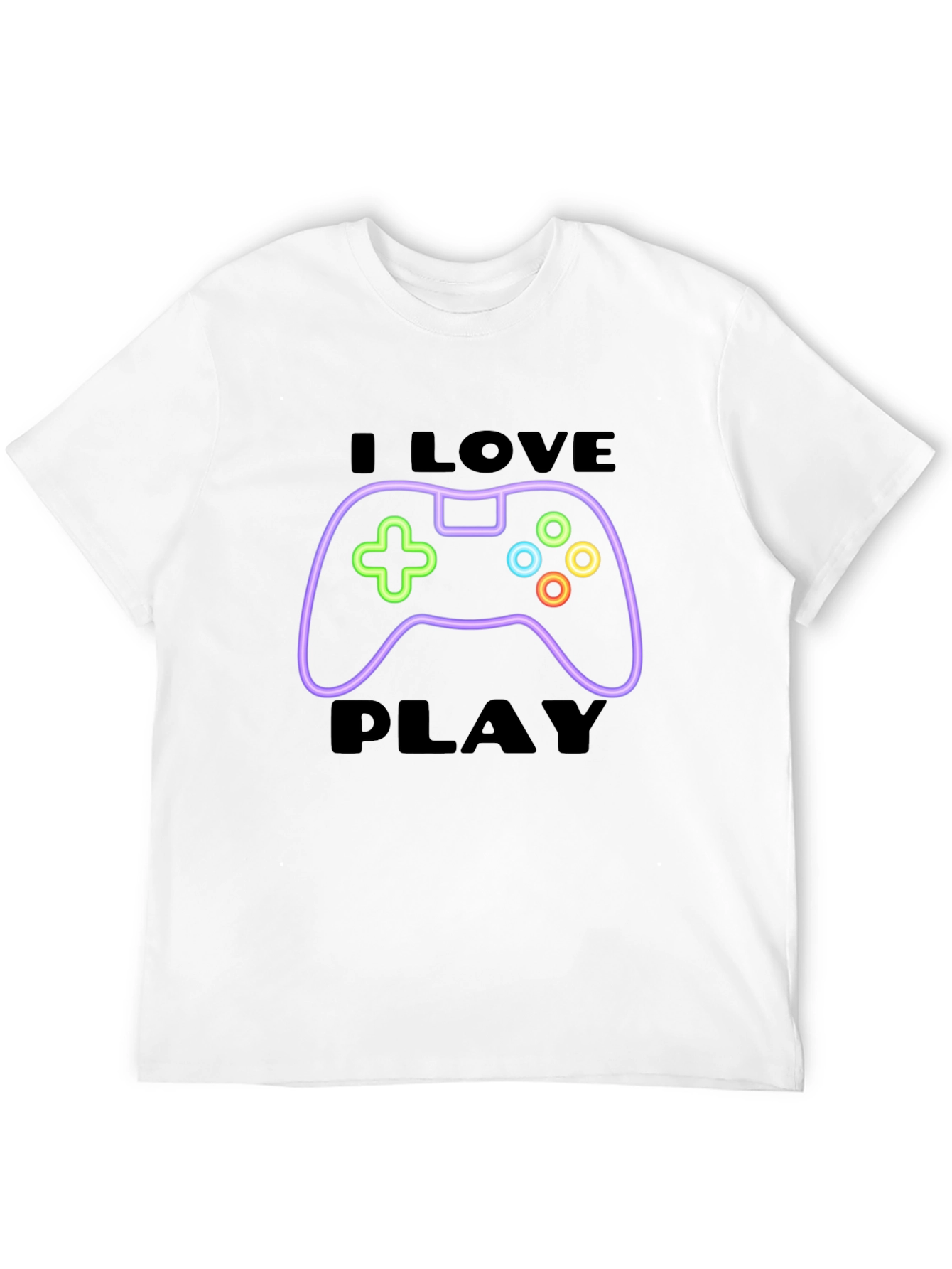 Gamer Tee: I Love to Play - Black Cotton T-Shirt
