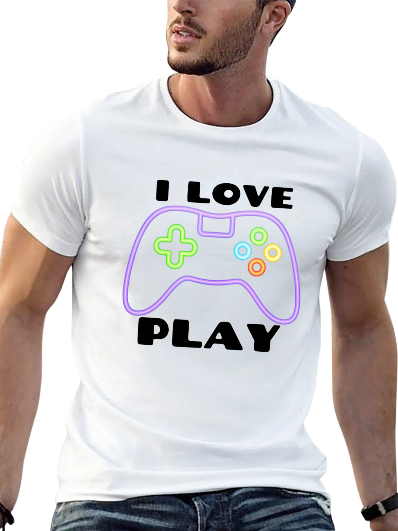 Gamer Tee: I Love to Play - Black Cotton T-Shirt