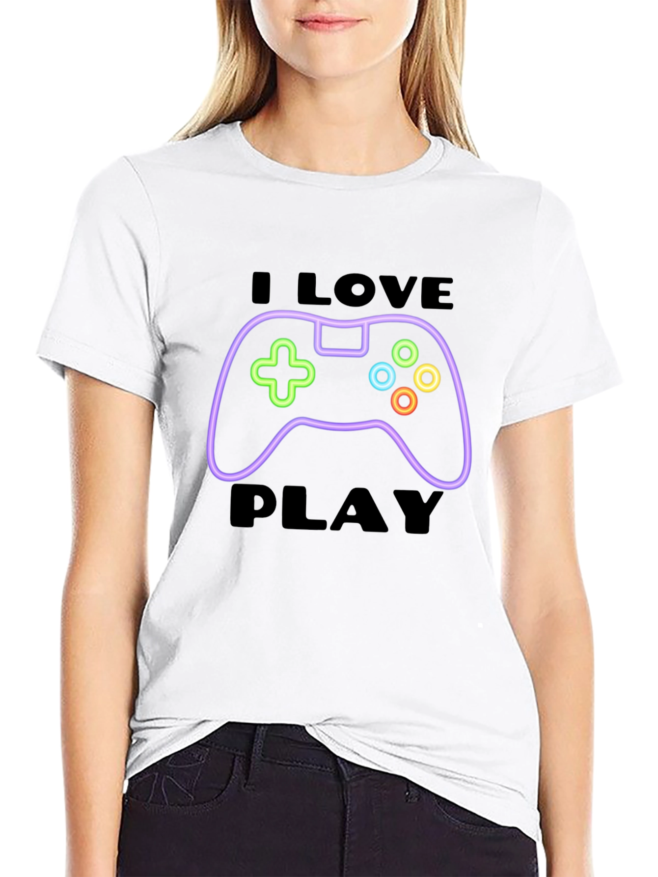 Gamer Tee: I Love to Play - Black Cotton T-Shirt