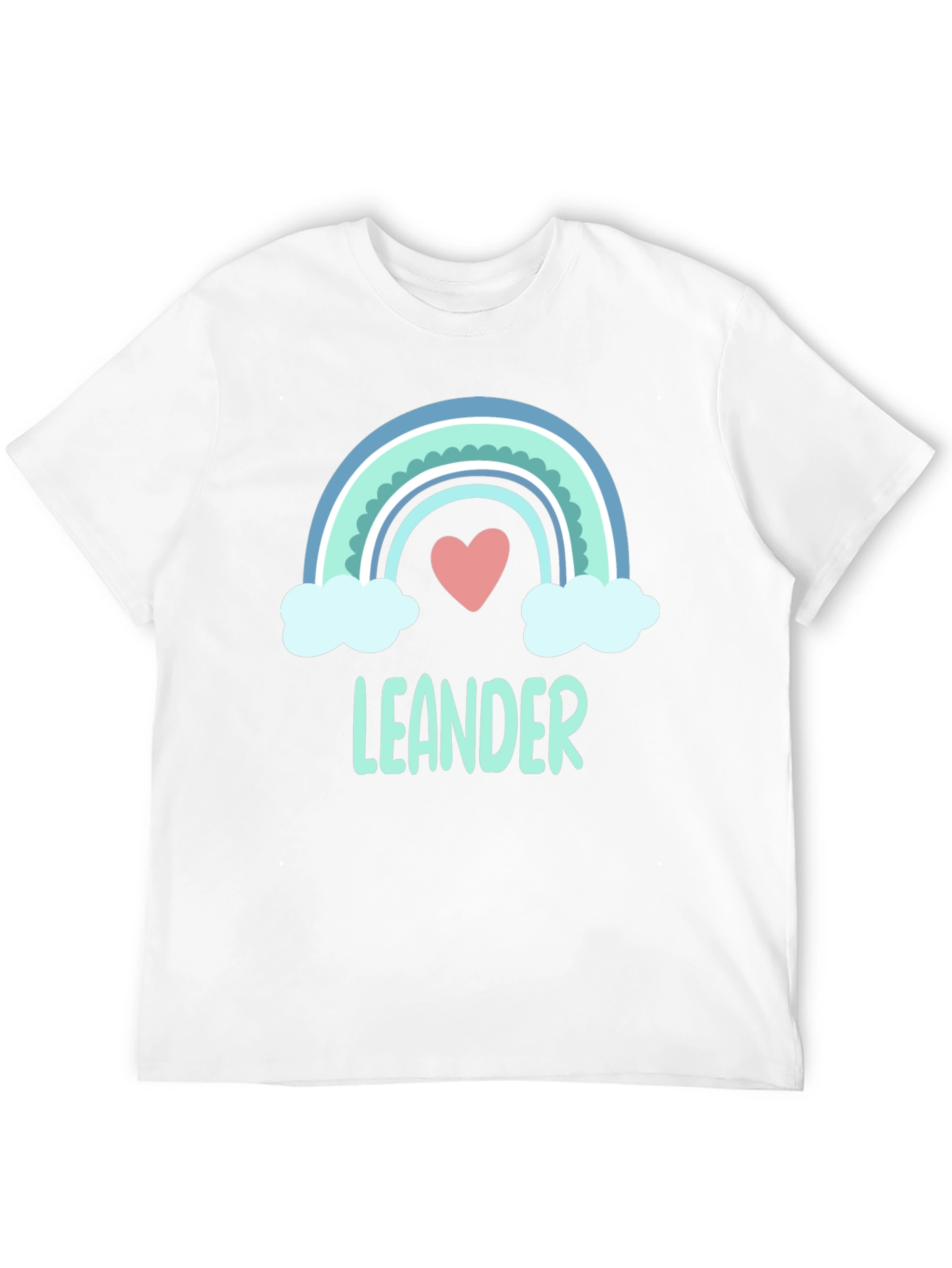 Leander Rainbow Heart T-Shirt - Soft Cotton Tee