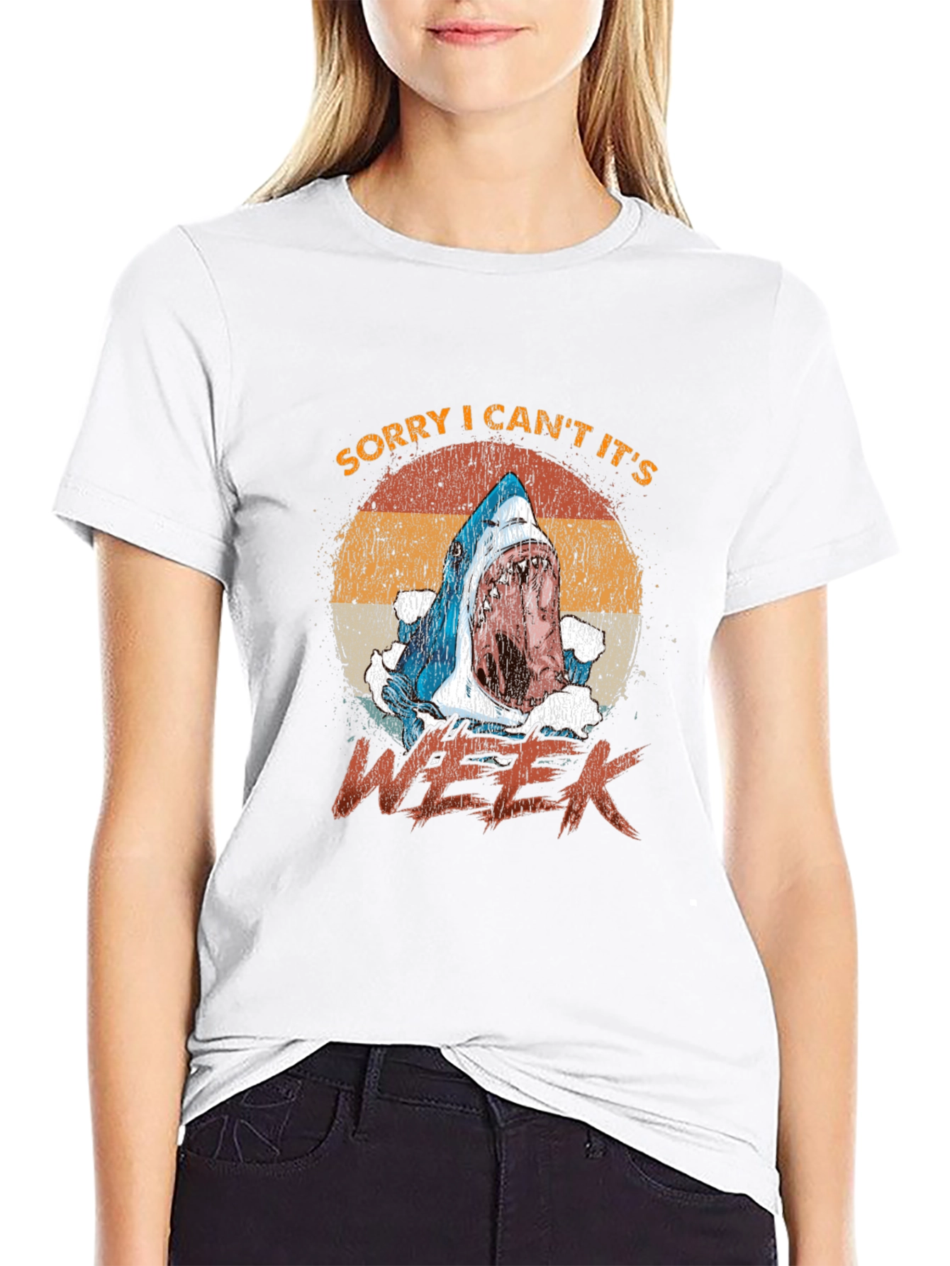 Shark Week T-Shirt - Sorry I Cant Its Week
