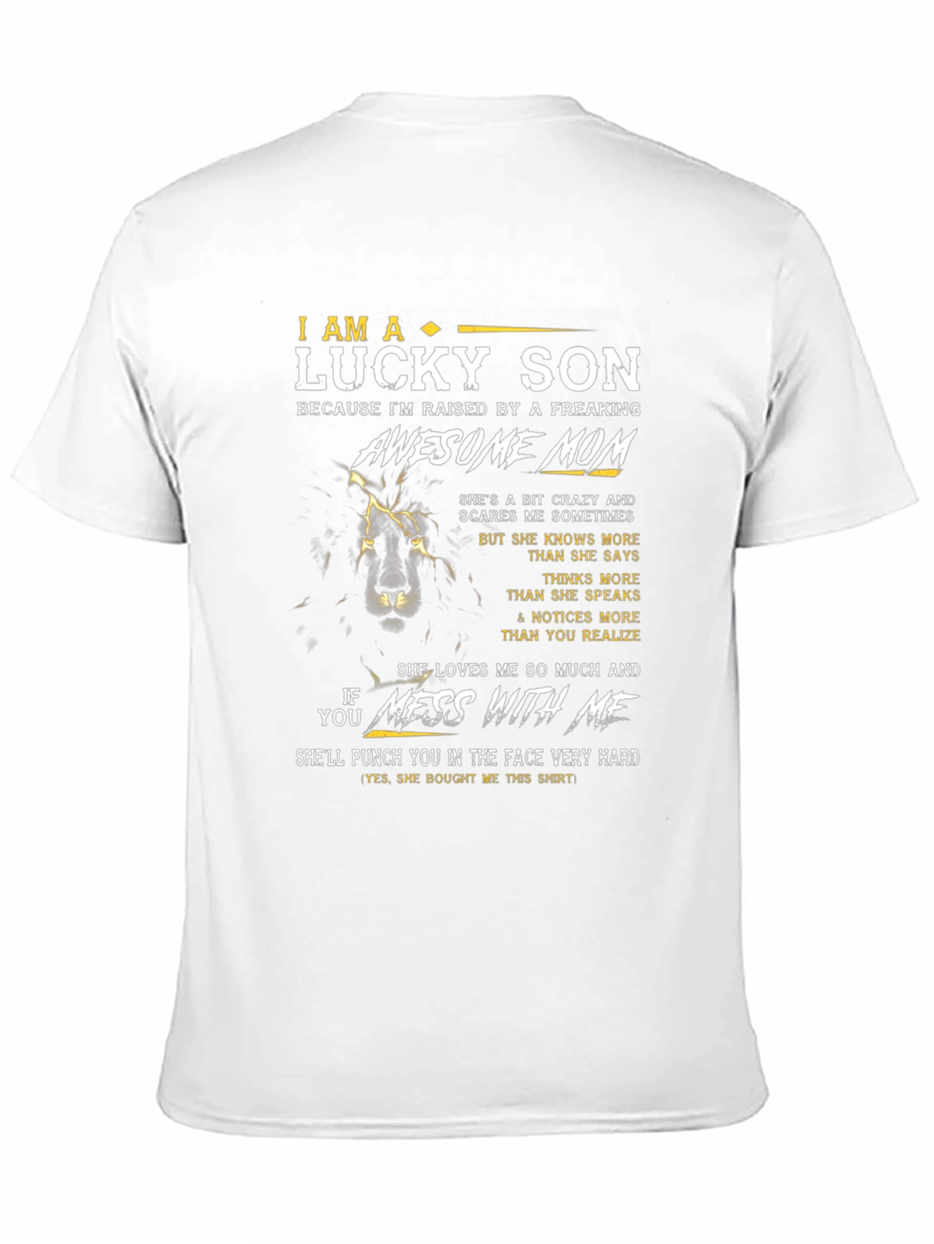 Lucky Son Awesome Mom Black T-Shirt