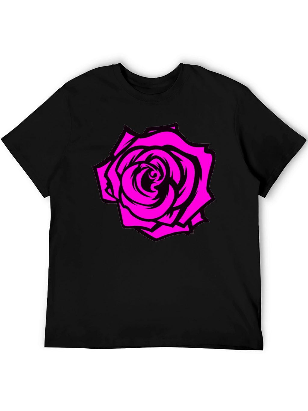 Rose Graphic Tee - Black T-Shirt