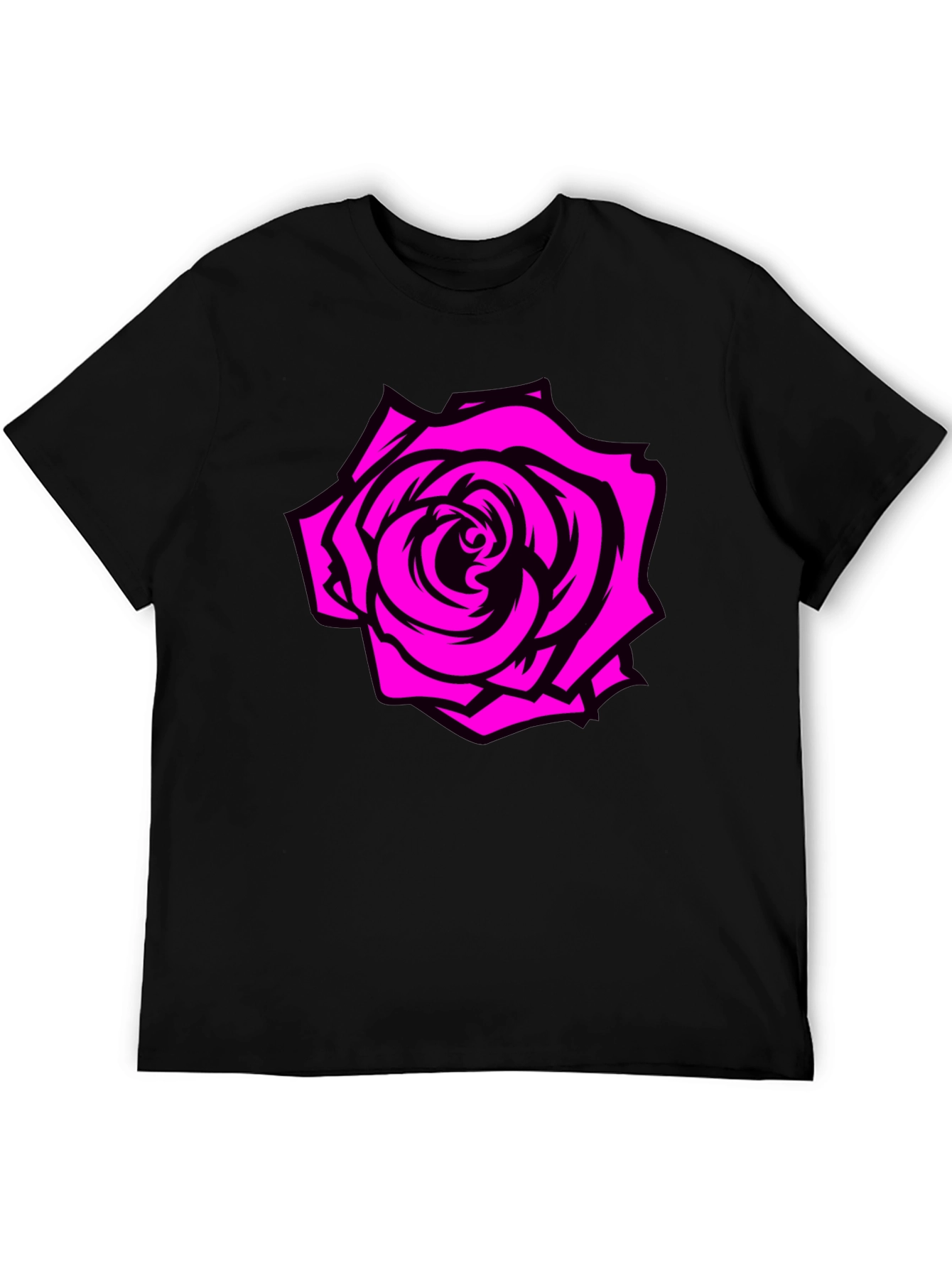 Rose Graphic Tee - Black T-Shirt