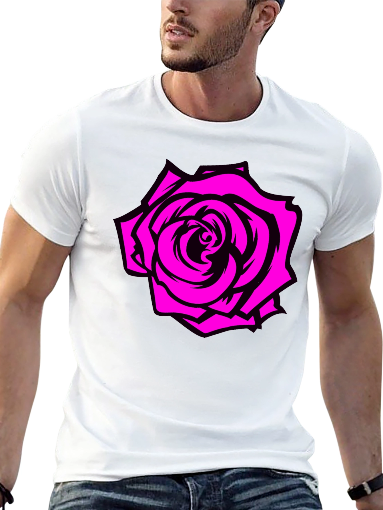 Rose Graphic Tee - Black T-Shirt