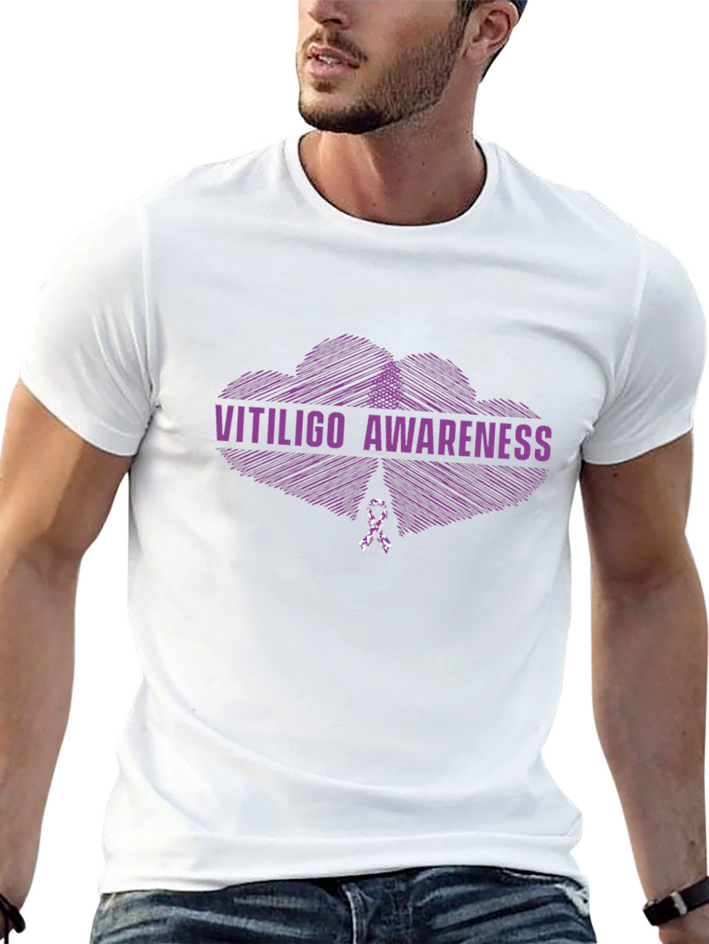 Vitiligo Awareness Ribbon Graphic Tee