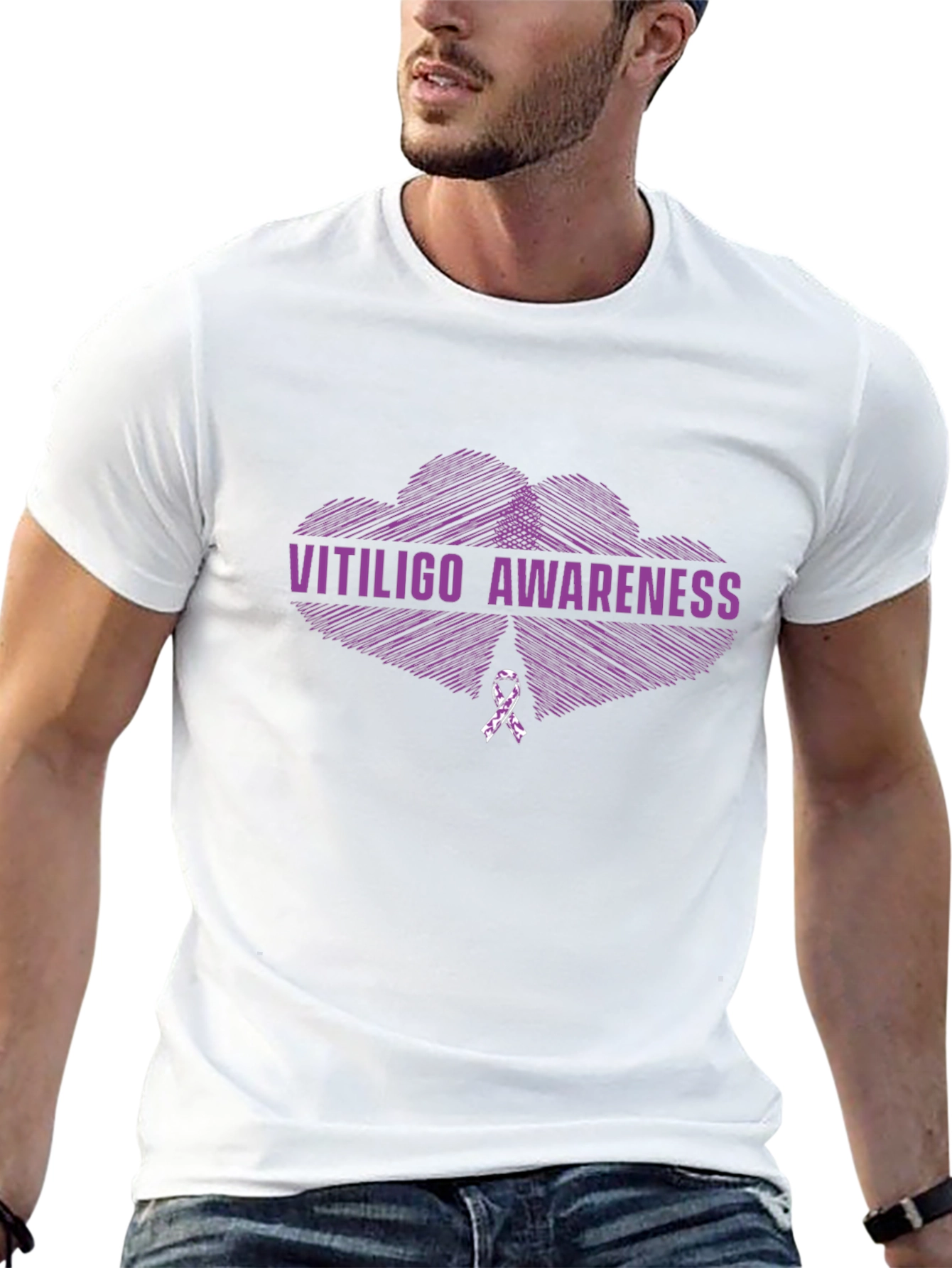 Vitiligo Awareness Ribbon Graphic Tee