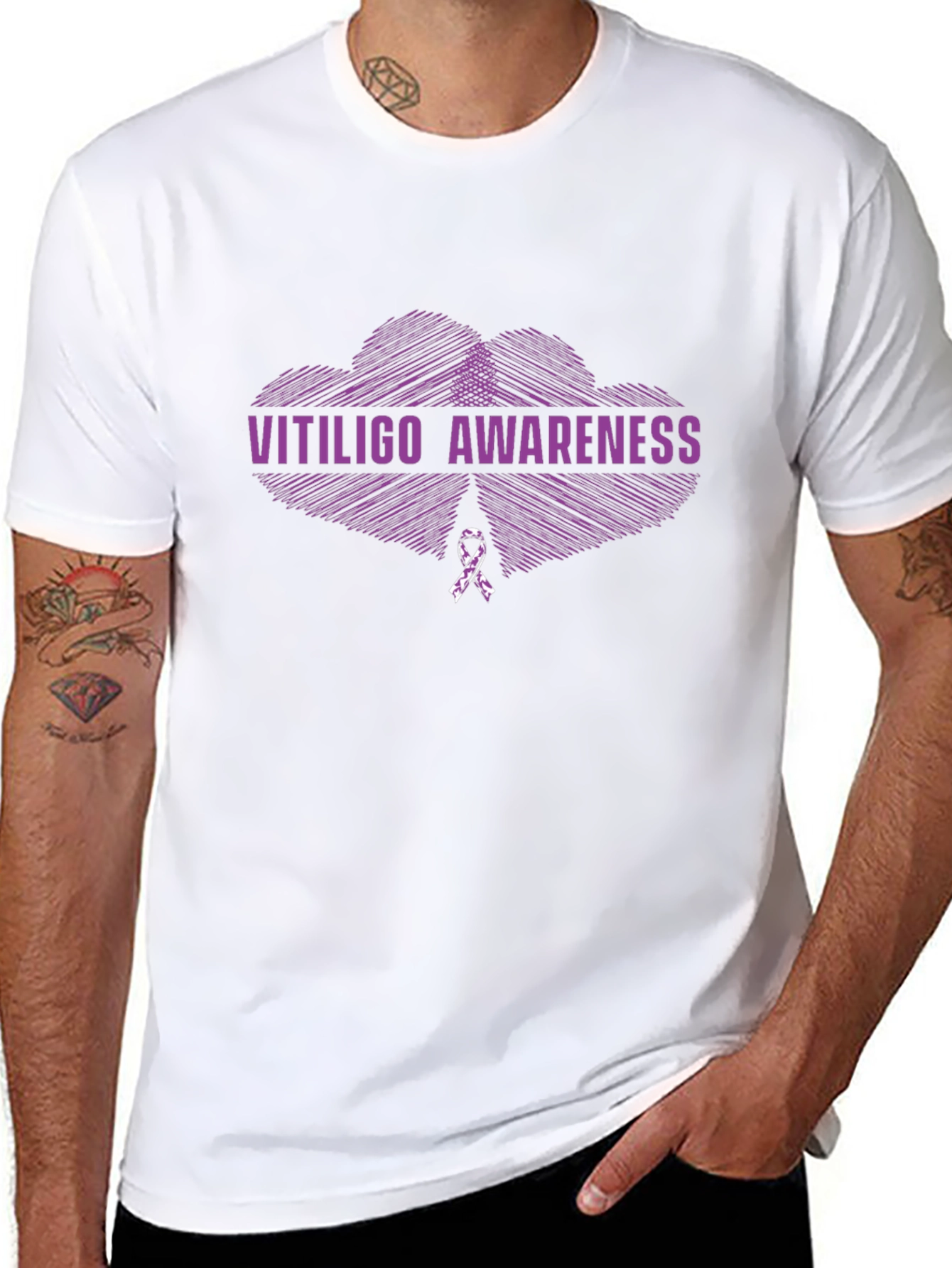 Vitiligo Awareness Ribbon Graphic Tee