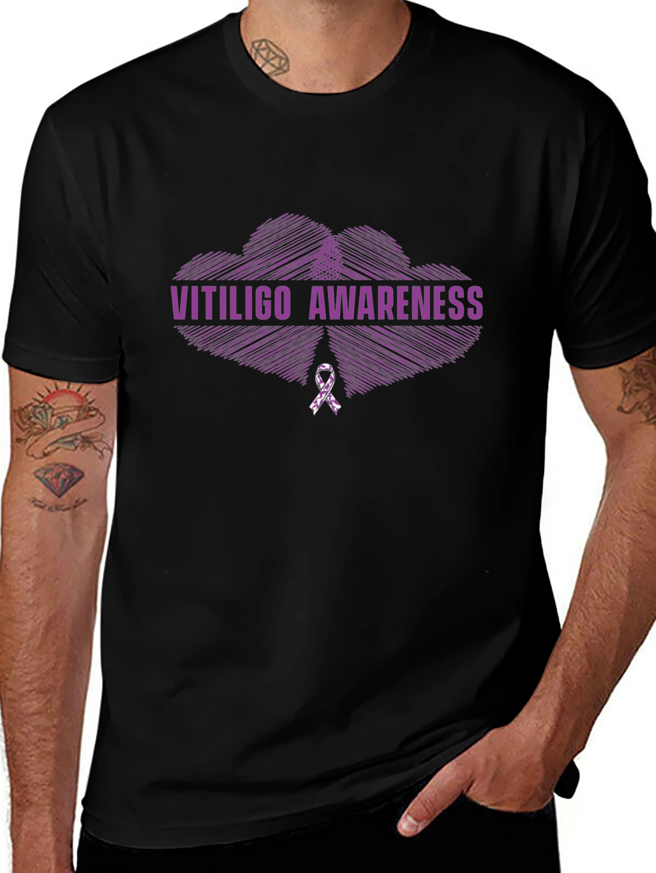 Vitiligo Awareness Ribbon Graphic Tee