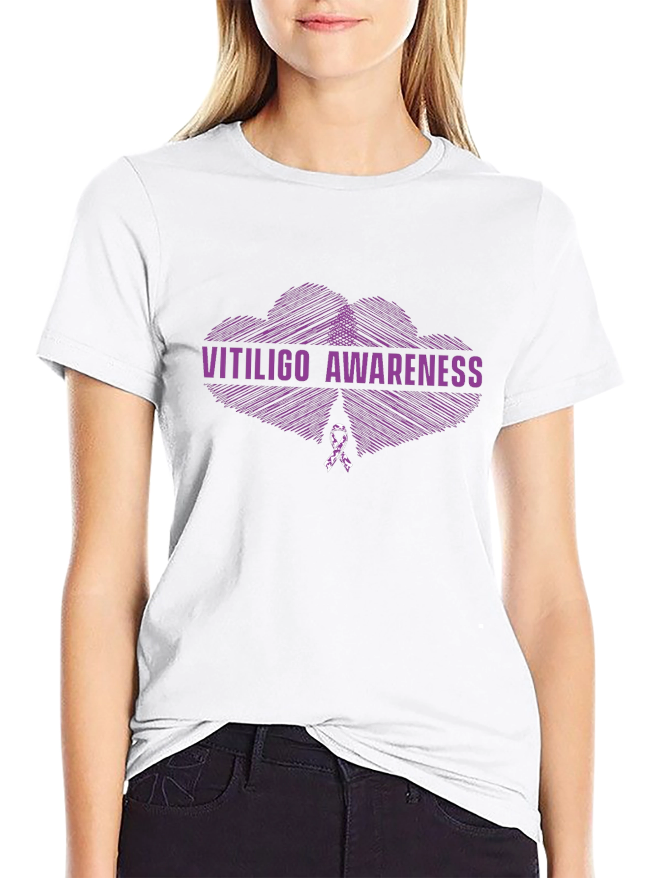 Vitiligo Awareness Ribbon Graphic Tee
