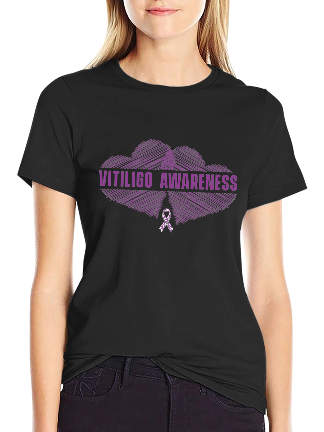 Vitiligo Awareness Ribbon Graphic Tee