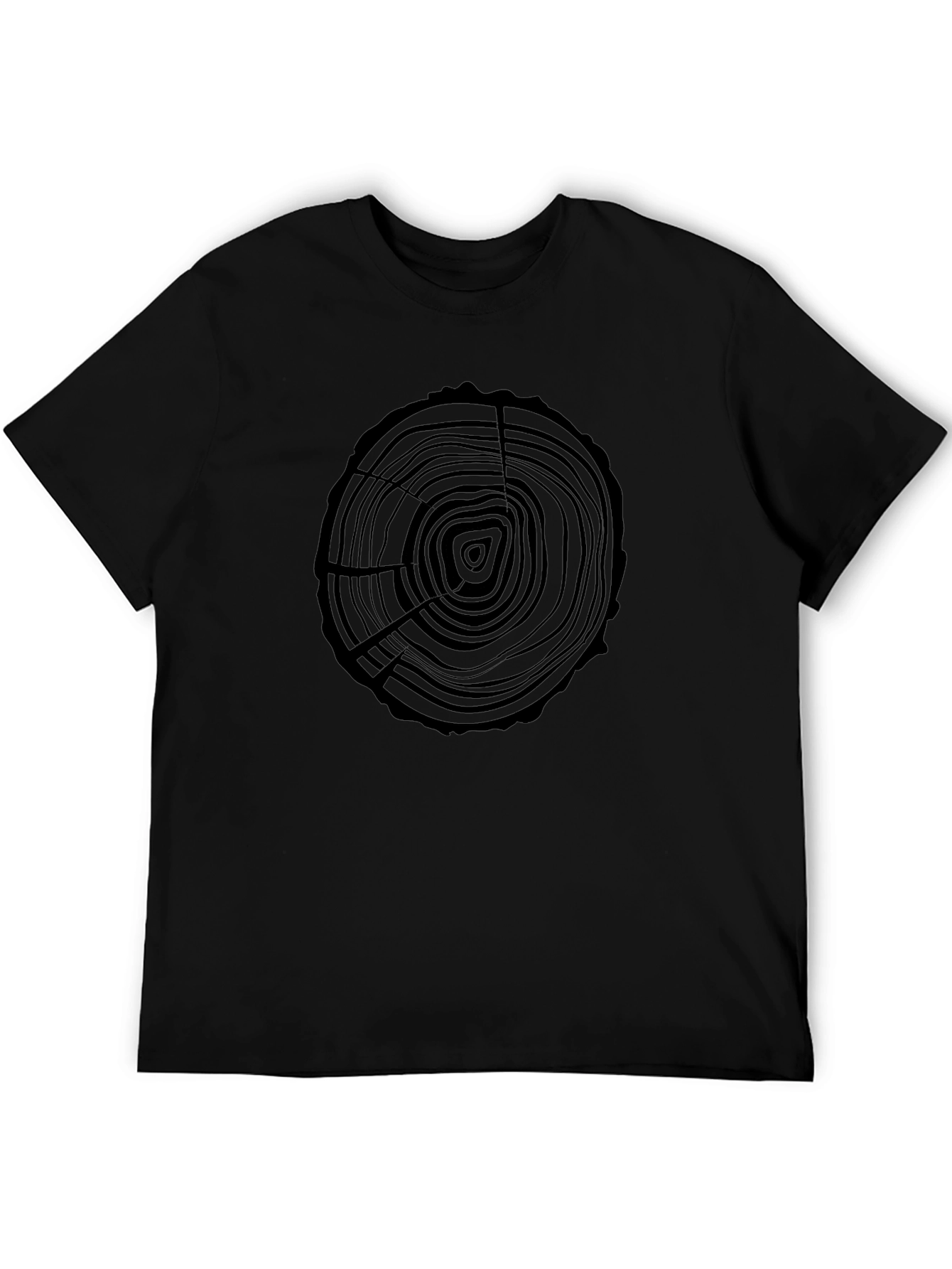 Black Tree Ring Graphic Tee - Nature Lovers Shirt