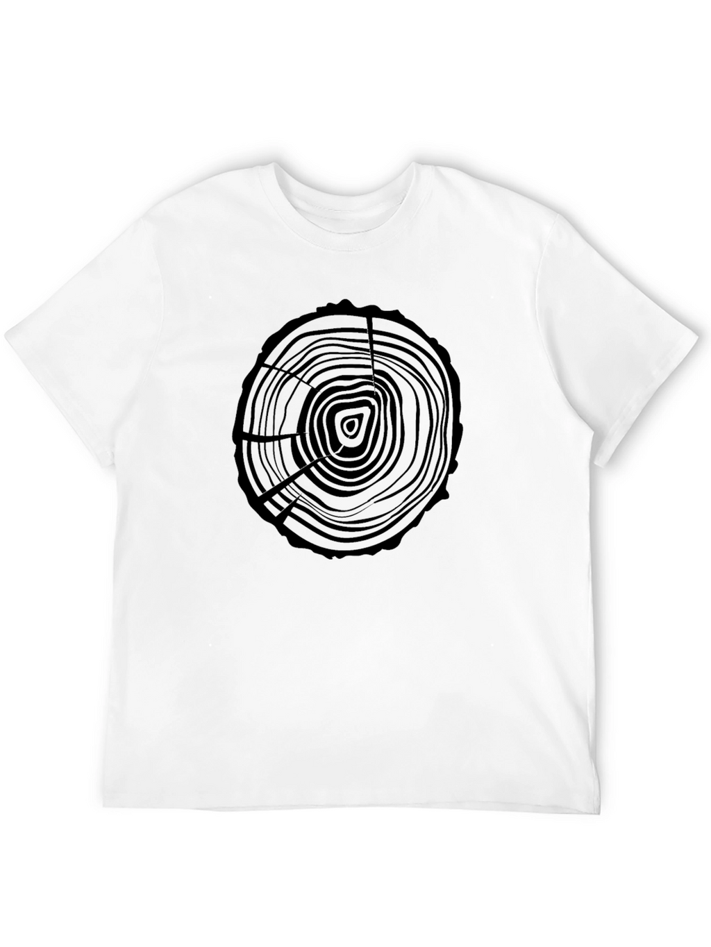 Black Tree Ring Graphic Tee - Nature Lovers Shirt