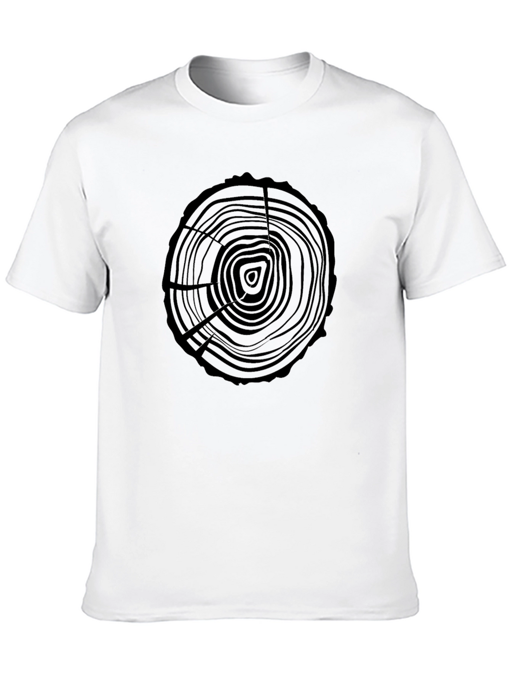 Black Tree Ring Graphic Tee - Nature Lovers Shirt