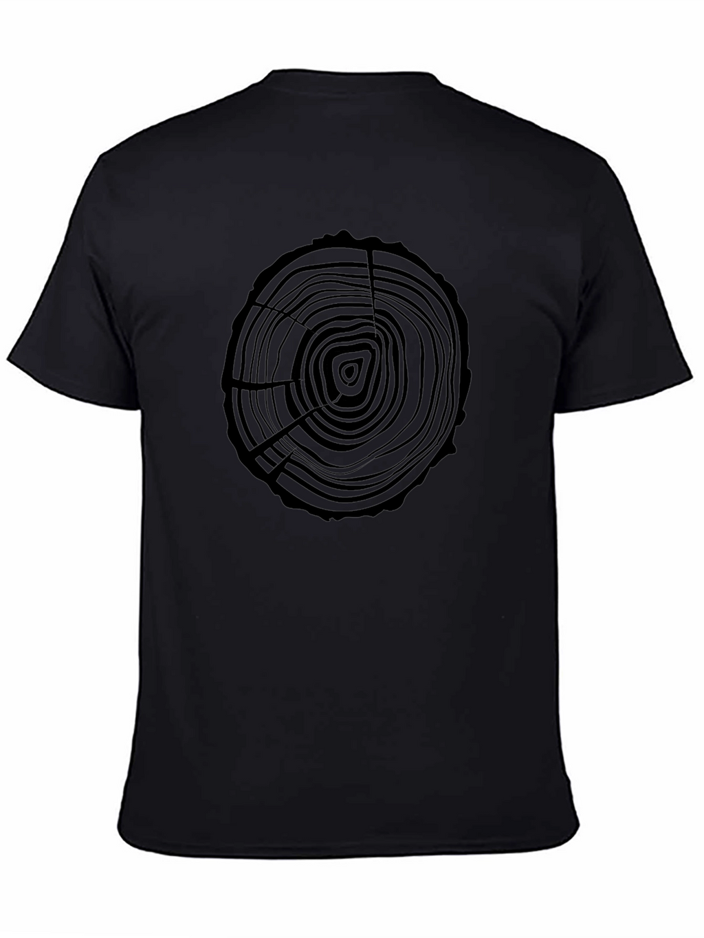 Black Tree Ring Graphic Tee - Nature Lovers Shirt