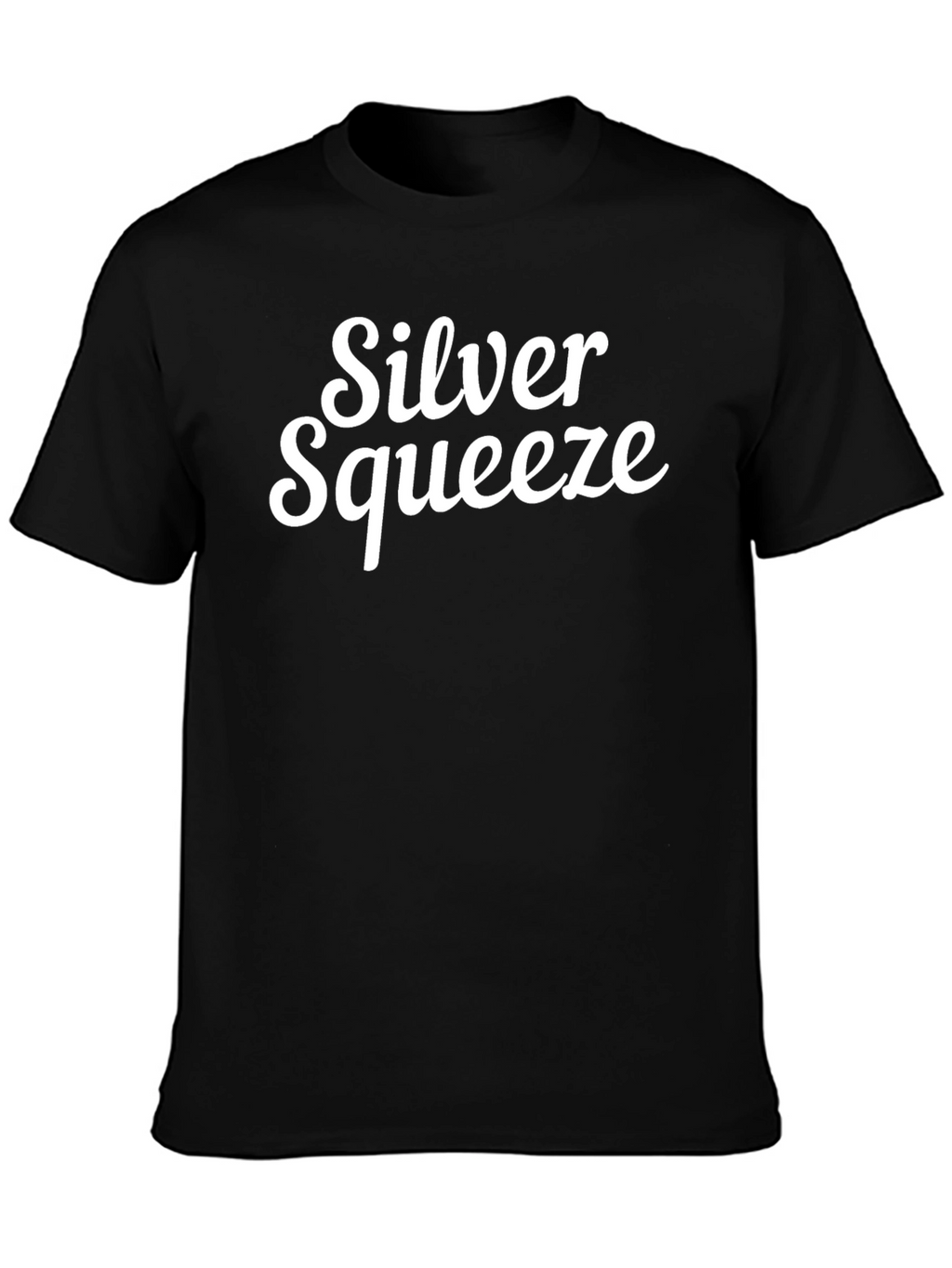 Silver Squeeze Graphic Tee - Black Cotton T-Shirt