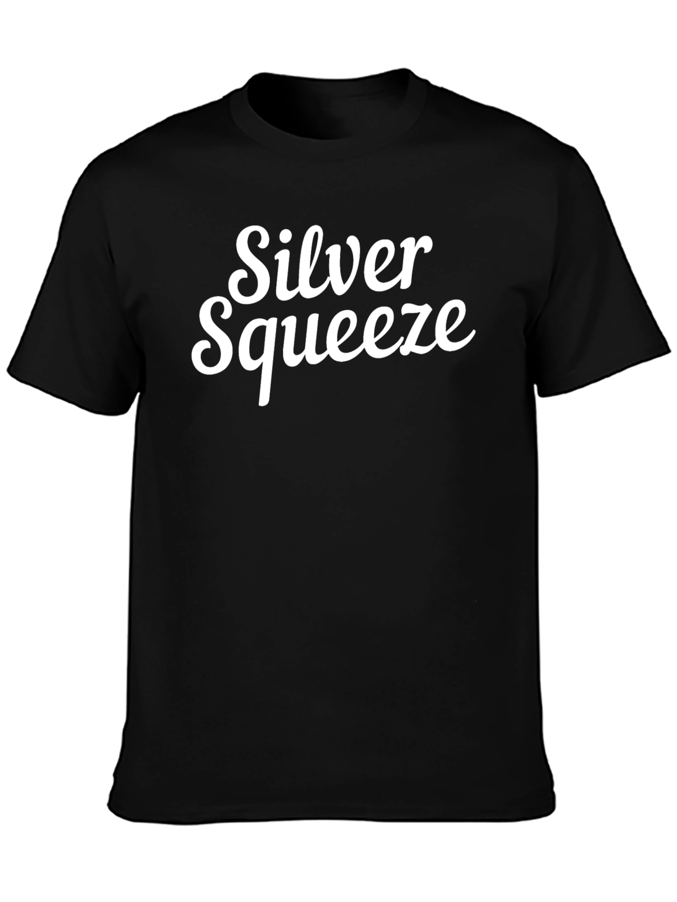 Silver Squeeze Graphic Tee - Black Cotton T-Shirt