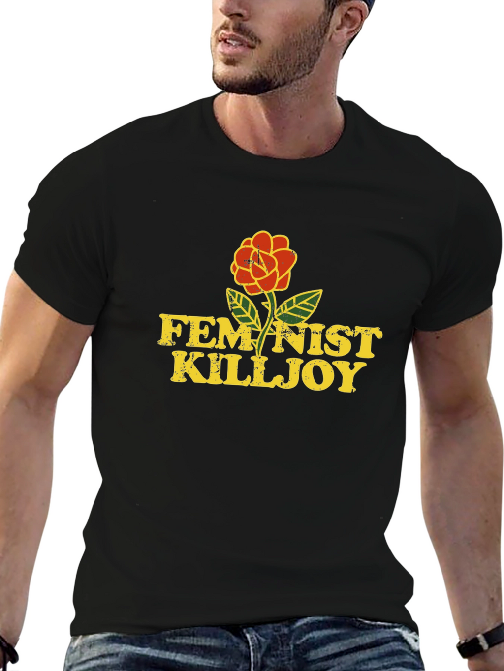 Feminist Killjoy Graphic Tee - Black Cotton Blend