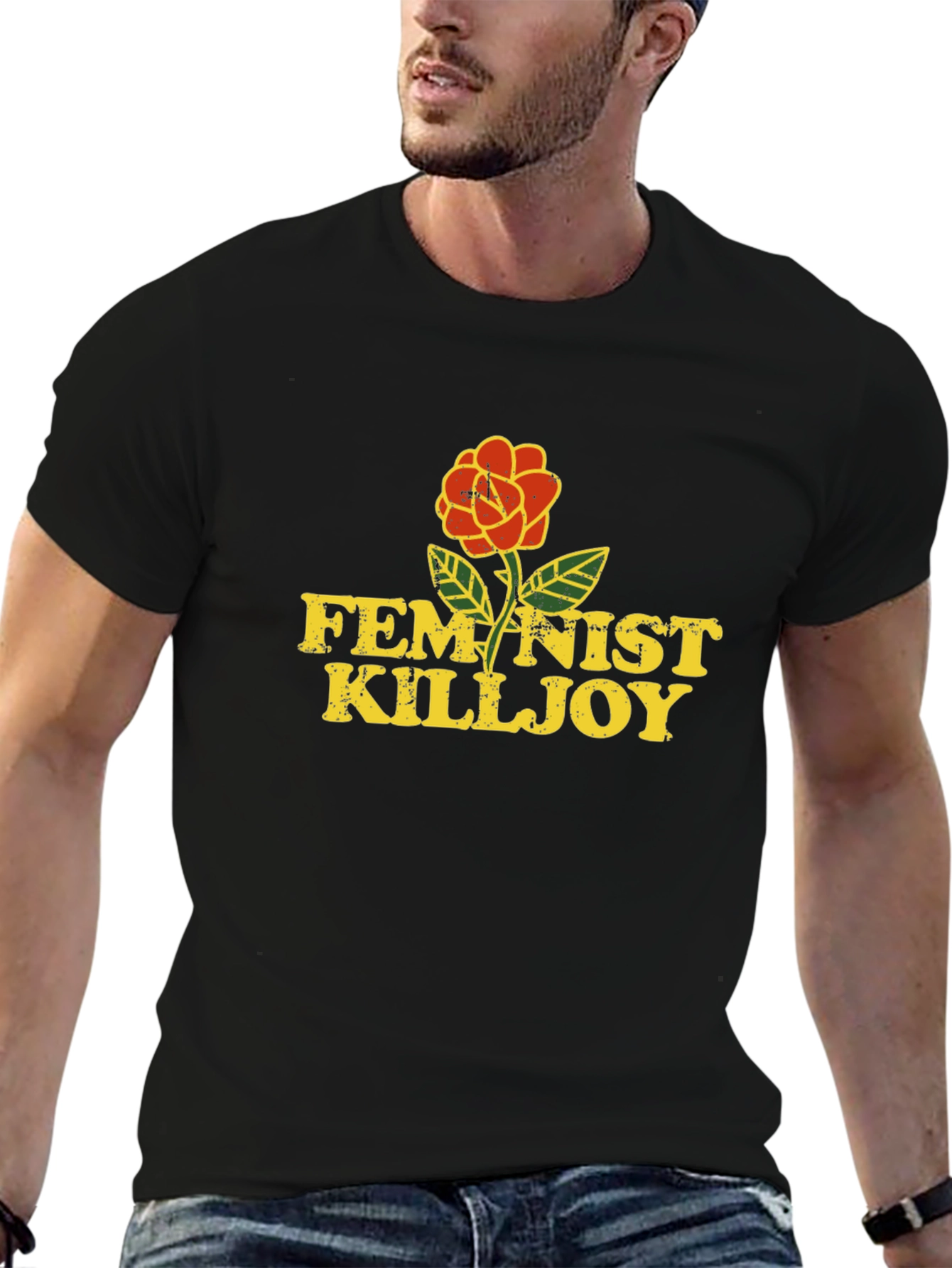 Feminist Killjoy Graphic Tee - Black Cotton Blend