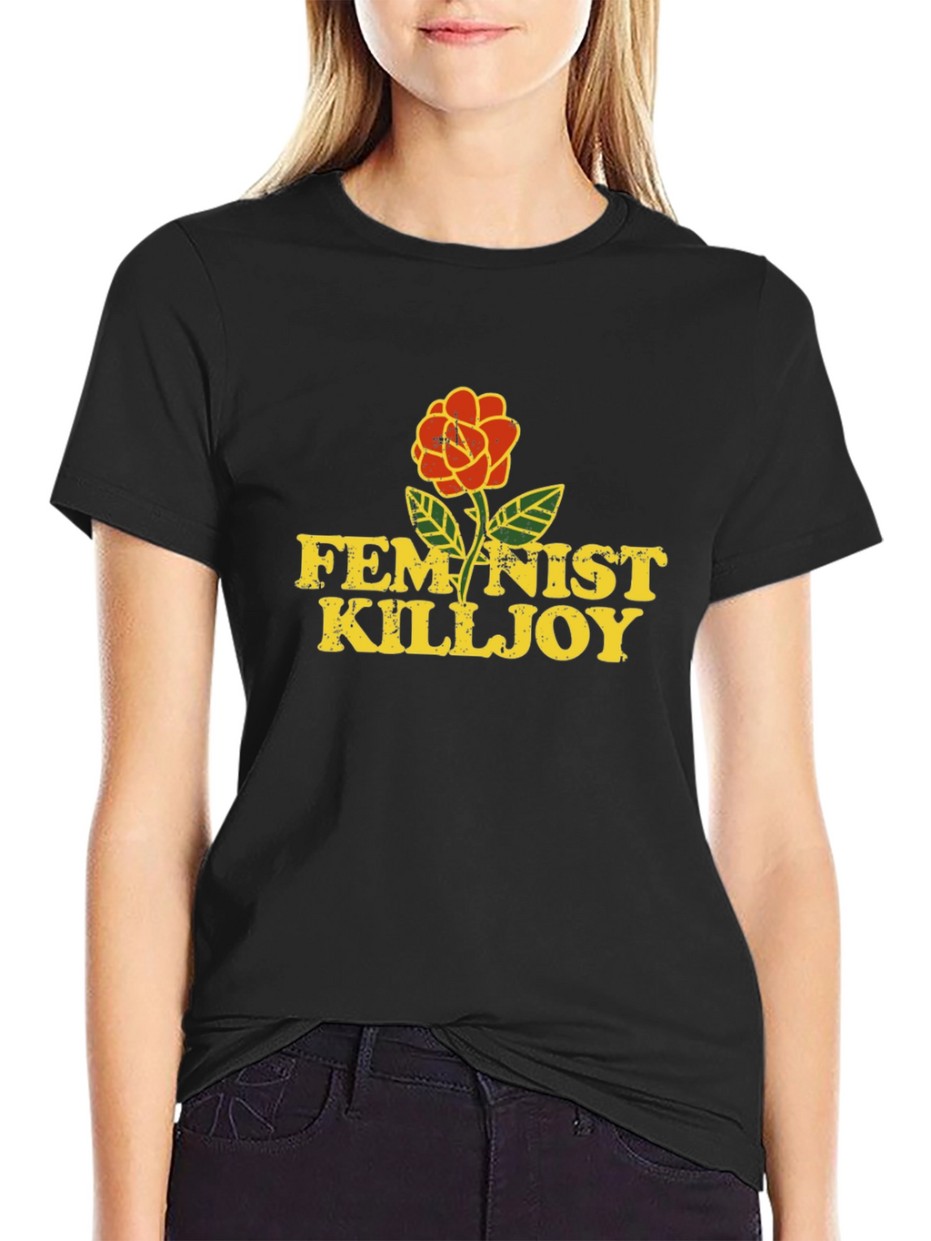 Feminist Killjoy Graphic Tee - Black Cotton Blend