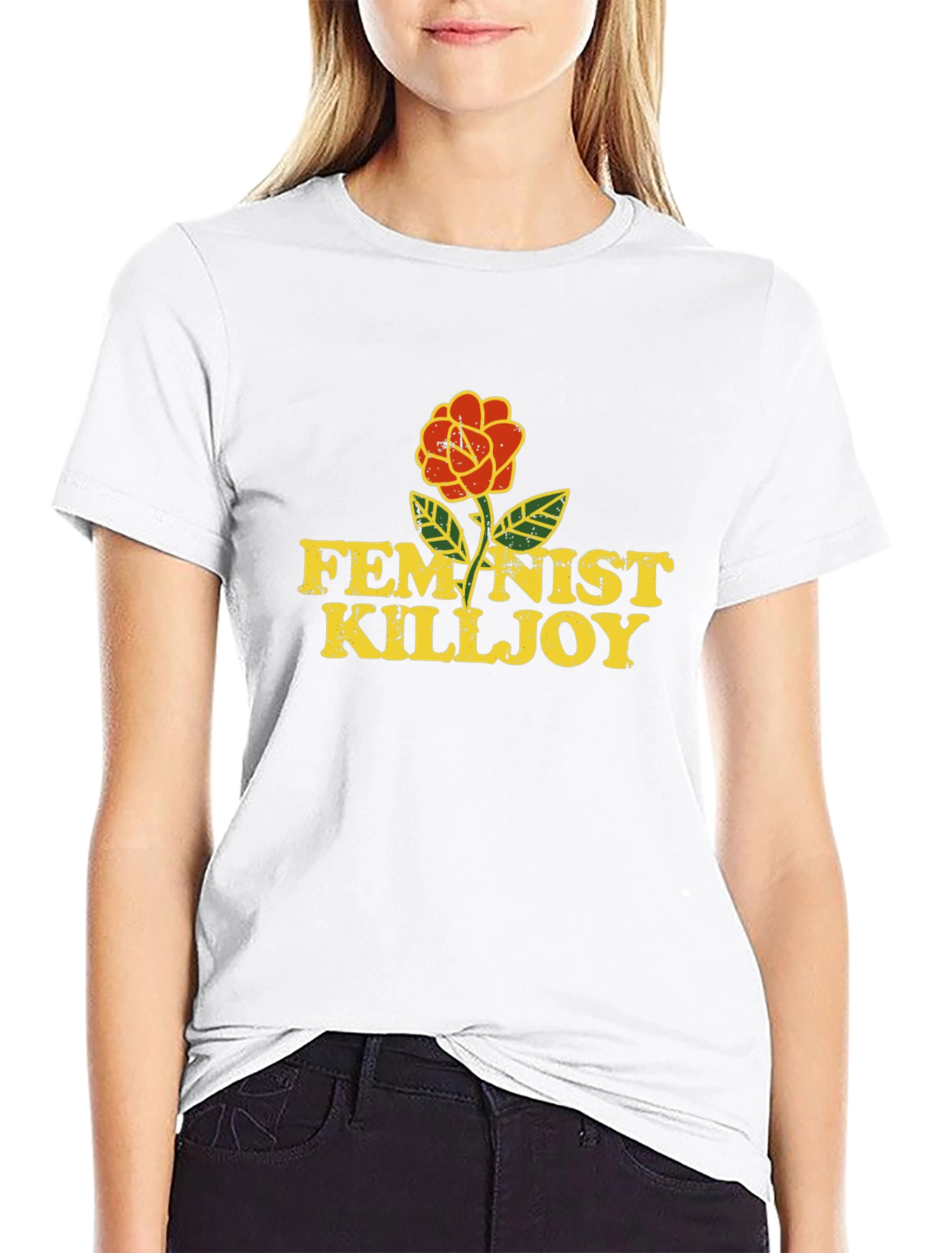 Feminist Killjoy Graphic Tee - Black Cotton Blend