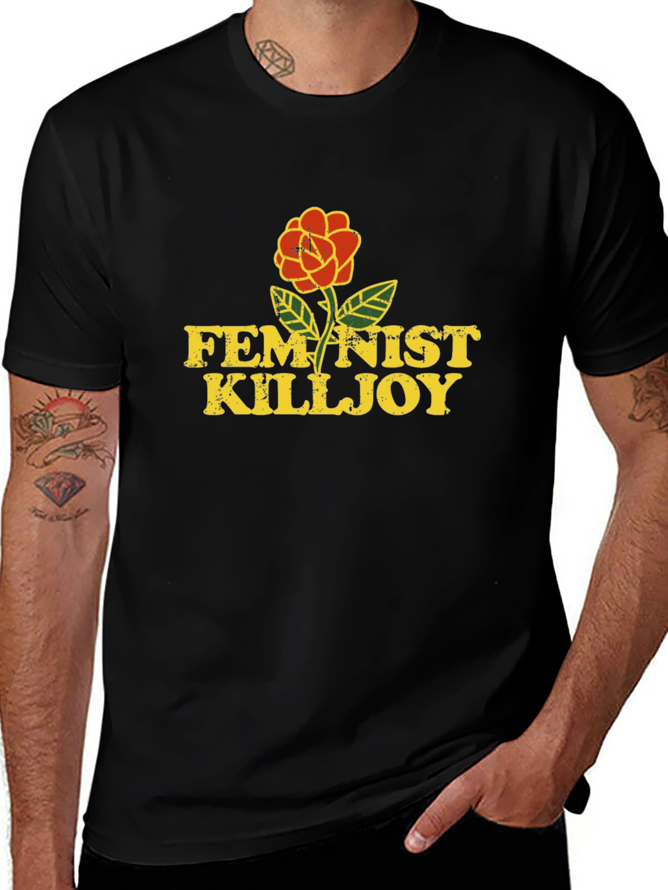 Feminist Killjoy Graphic Tee - Black Cotton Blend