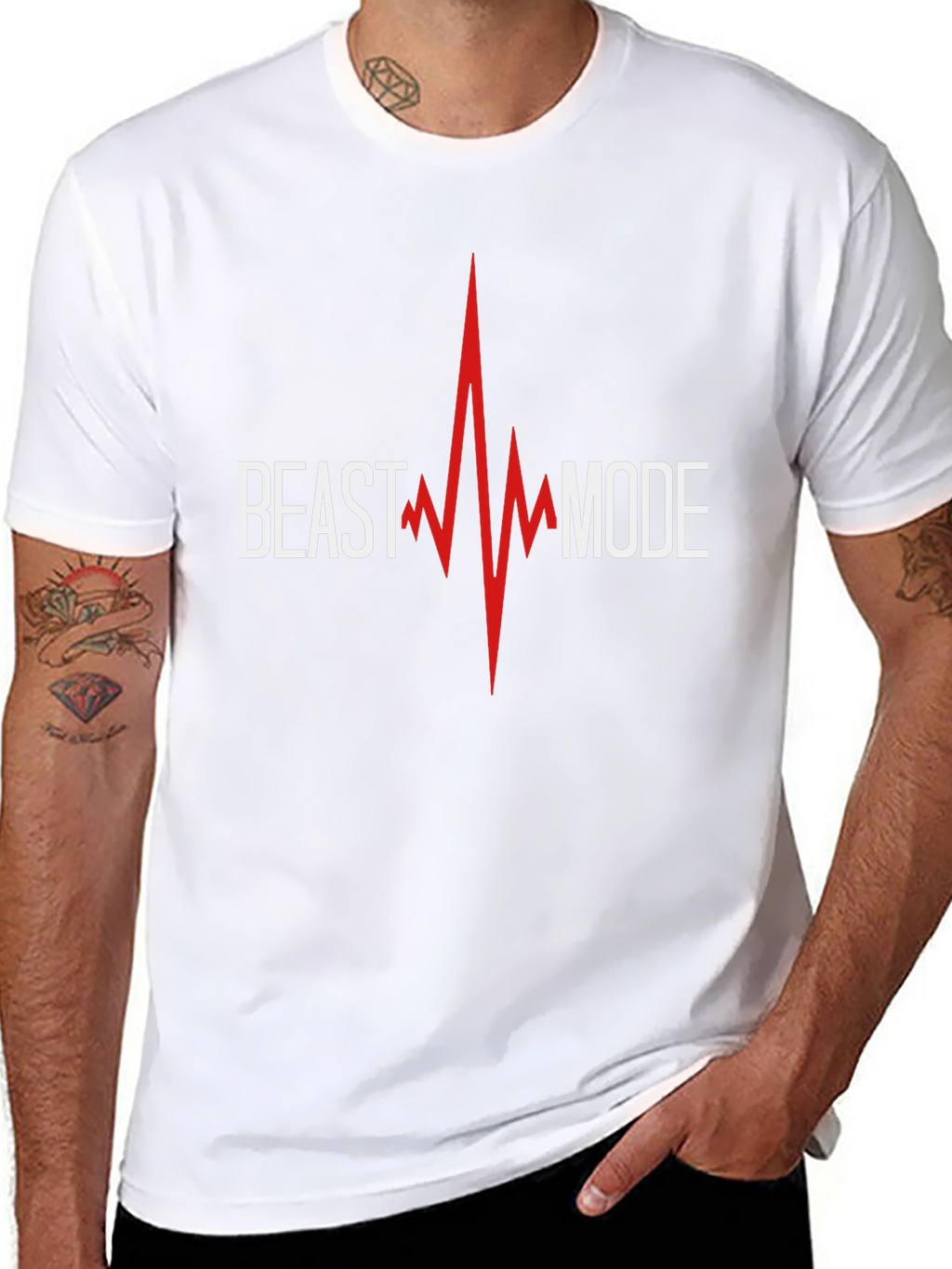 Beast Mode Graphic Print Black T-Shirt