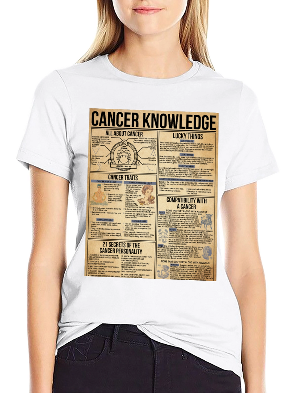 Cancer Zodiac Knowledge T-Shirt