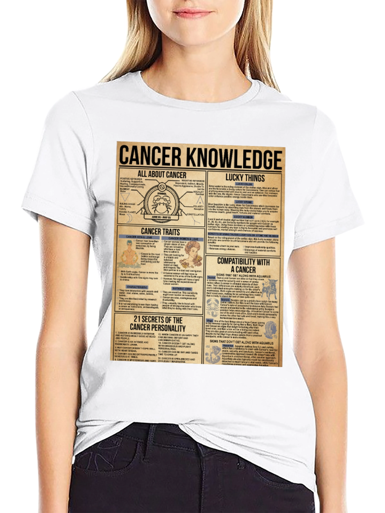 Cancer Zodiac Knowledge T-Shirt
