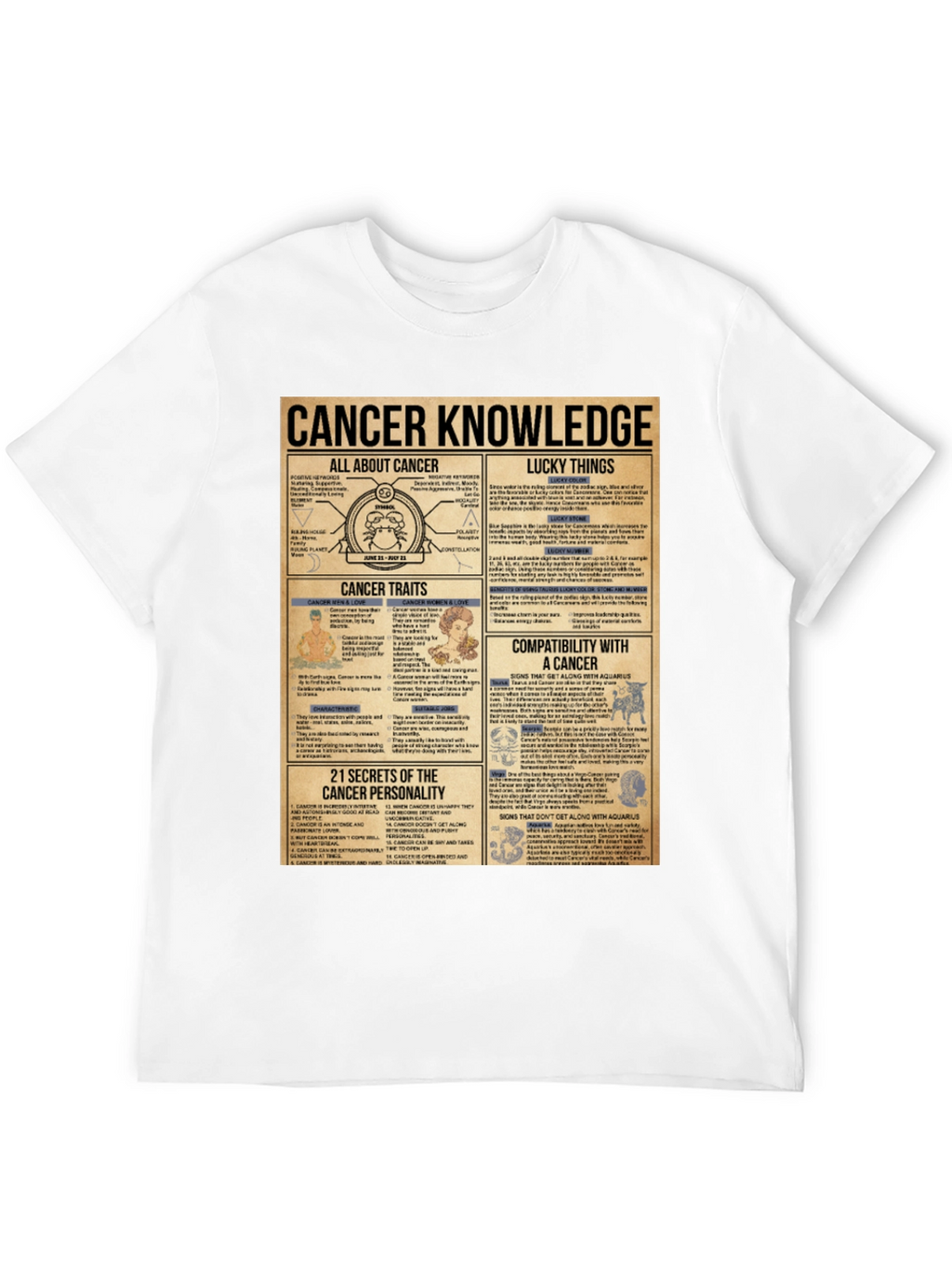 Cancer Zodiac Knowledge T-Shirt