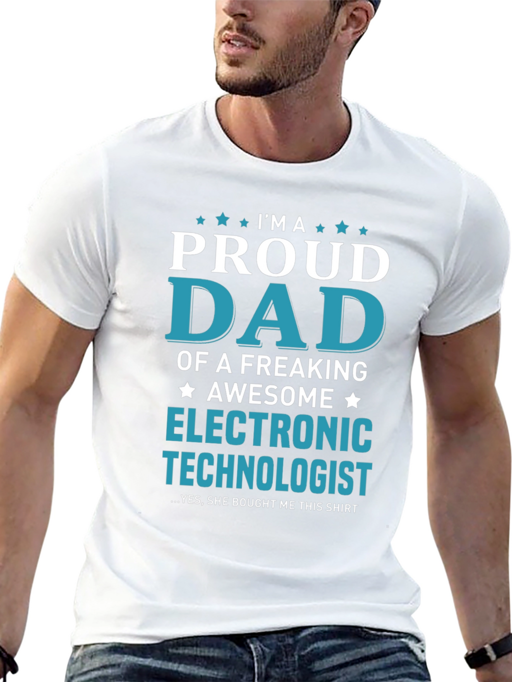 Proud Dad Electronic Technologist Graphic Tee