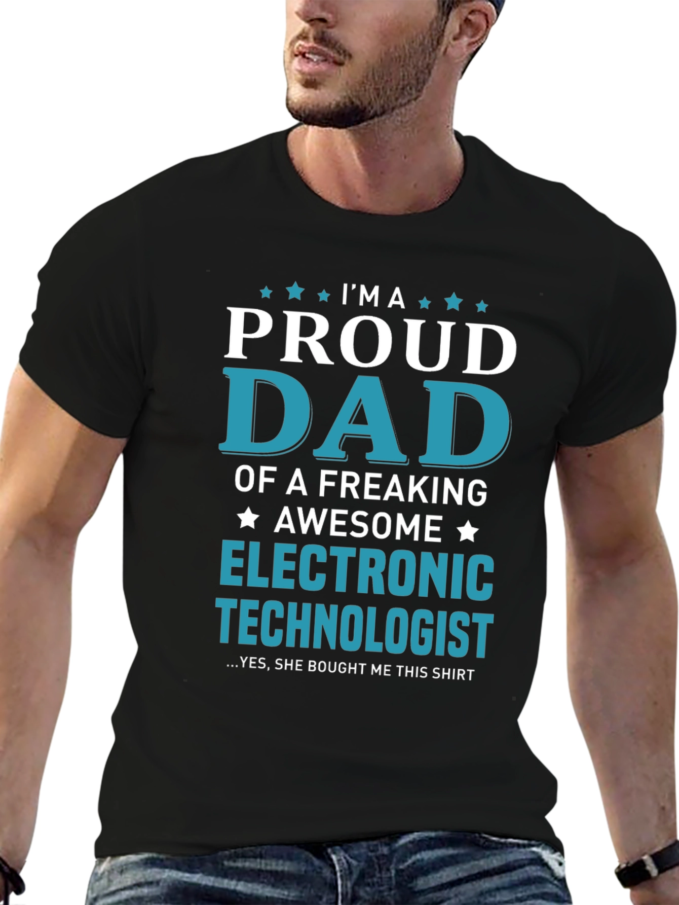 Proud Dad Electronic Technologist Graphic Tee