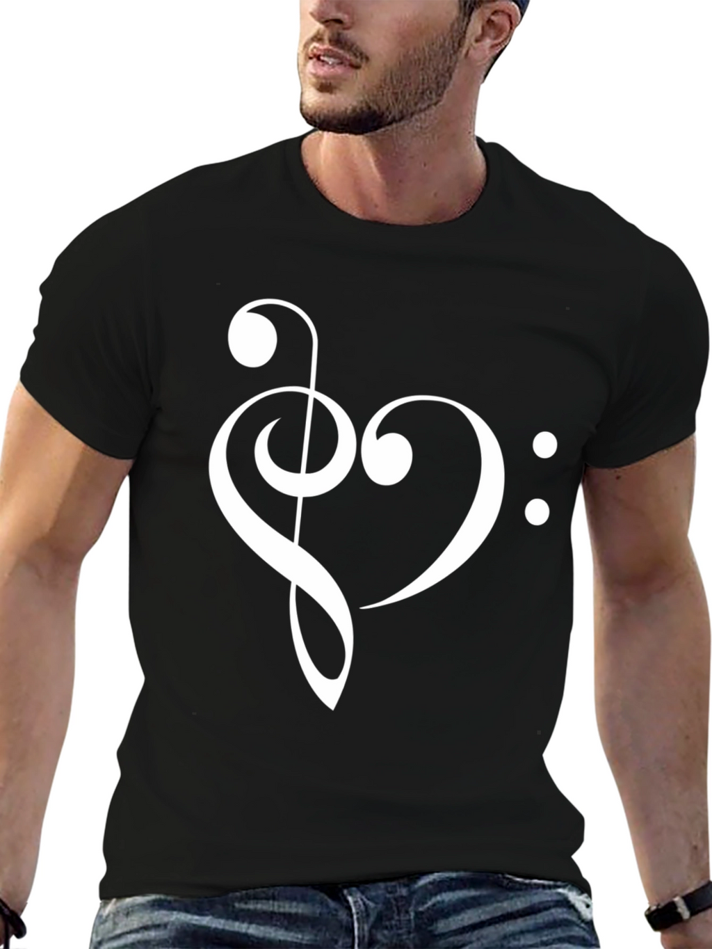 Musical Heart T-Shirt - Black