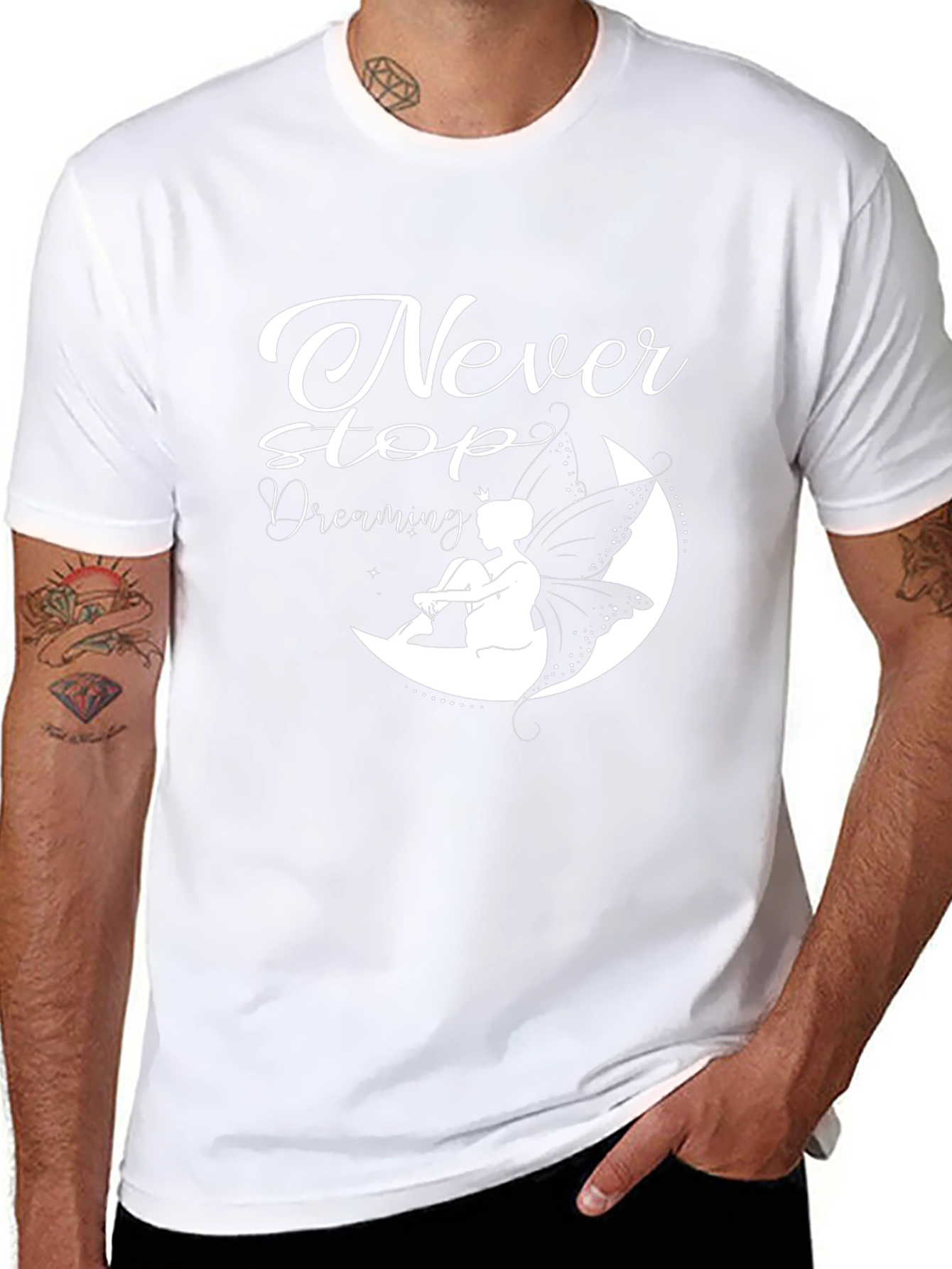 Never Stop Dreaming Black Graphic Tee